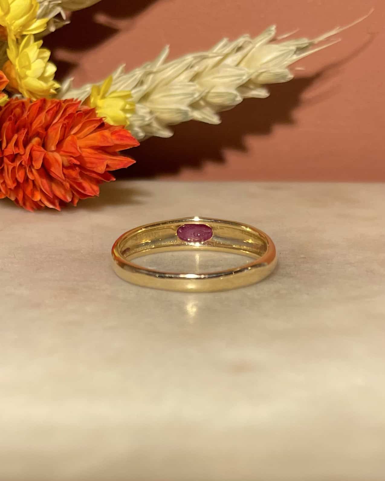 Bague Jonc Rubis "Tania" - Elliade Paris