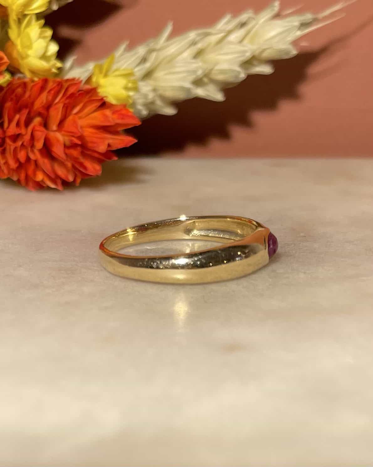 Bague Jonc Rubis "Tania" - Elliade Paris