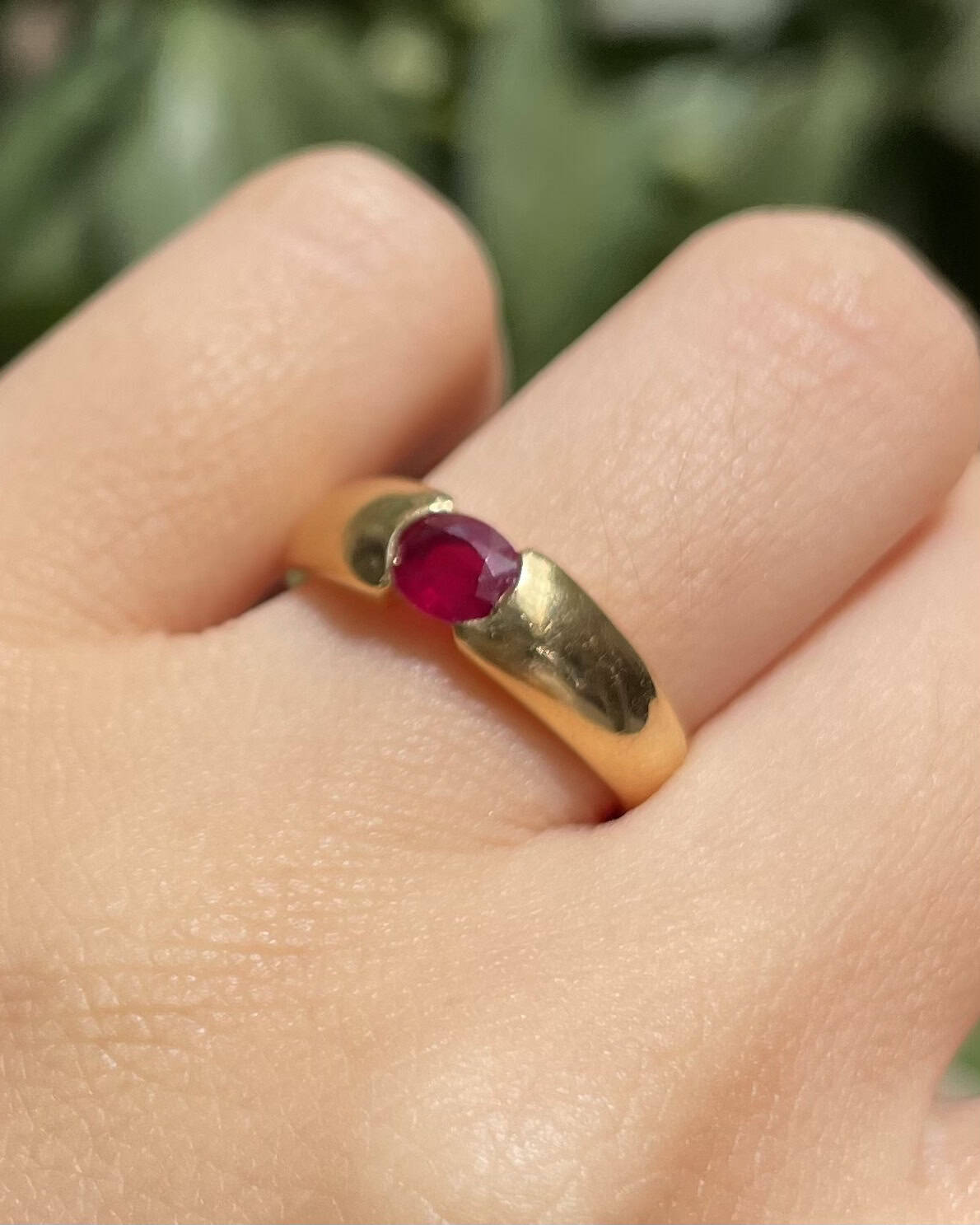 Bague Jonc Rubis "Trisha" - Elliade Paris