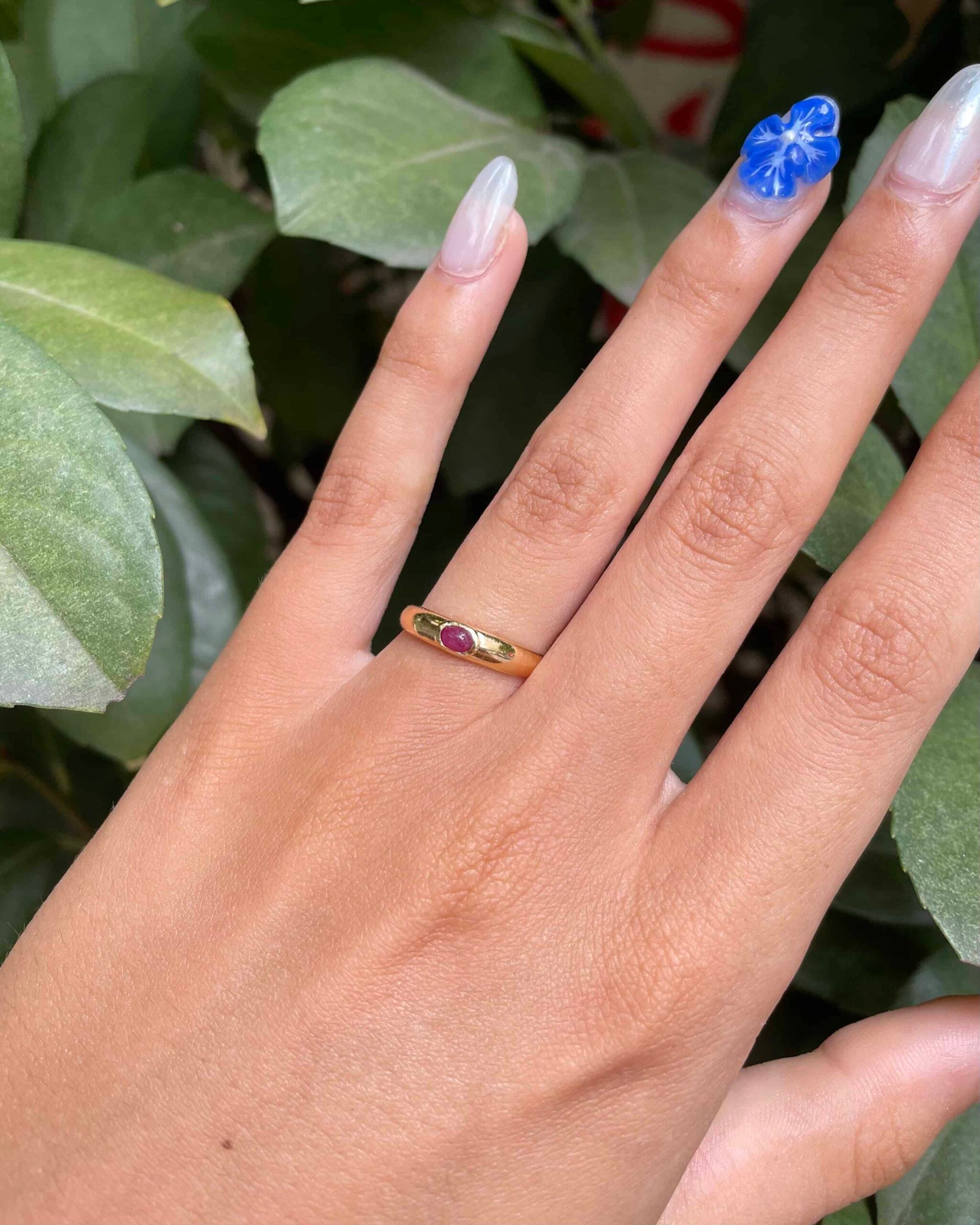 Bague Jonc Rubis "Tania"