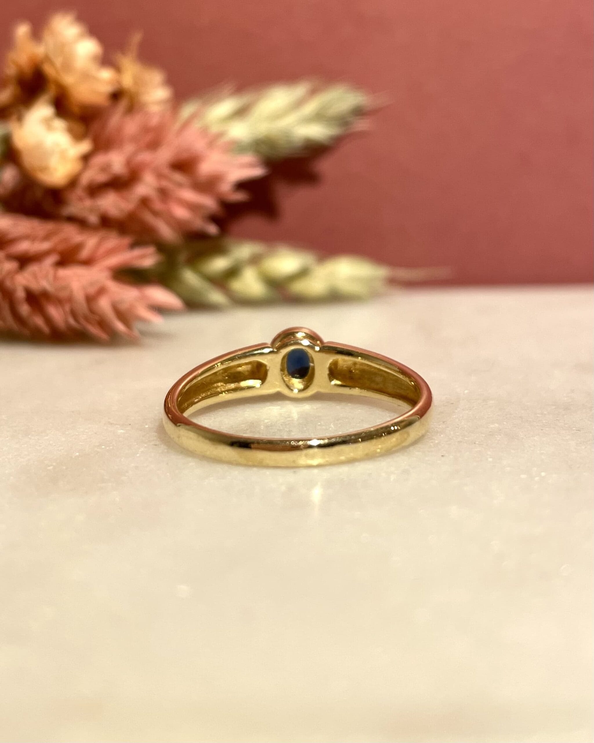Bague Vintage Jonc Saphir "Clémence" - Elliade Paris