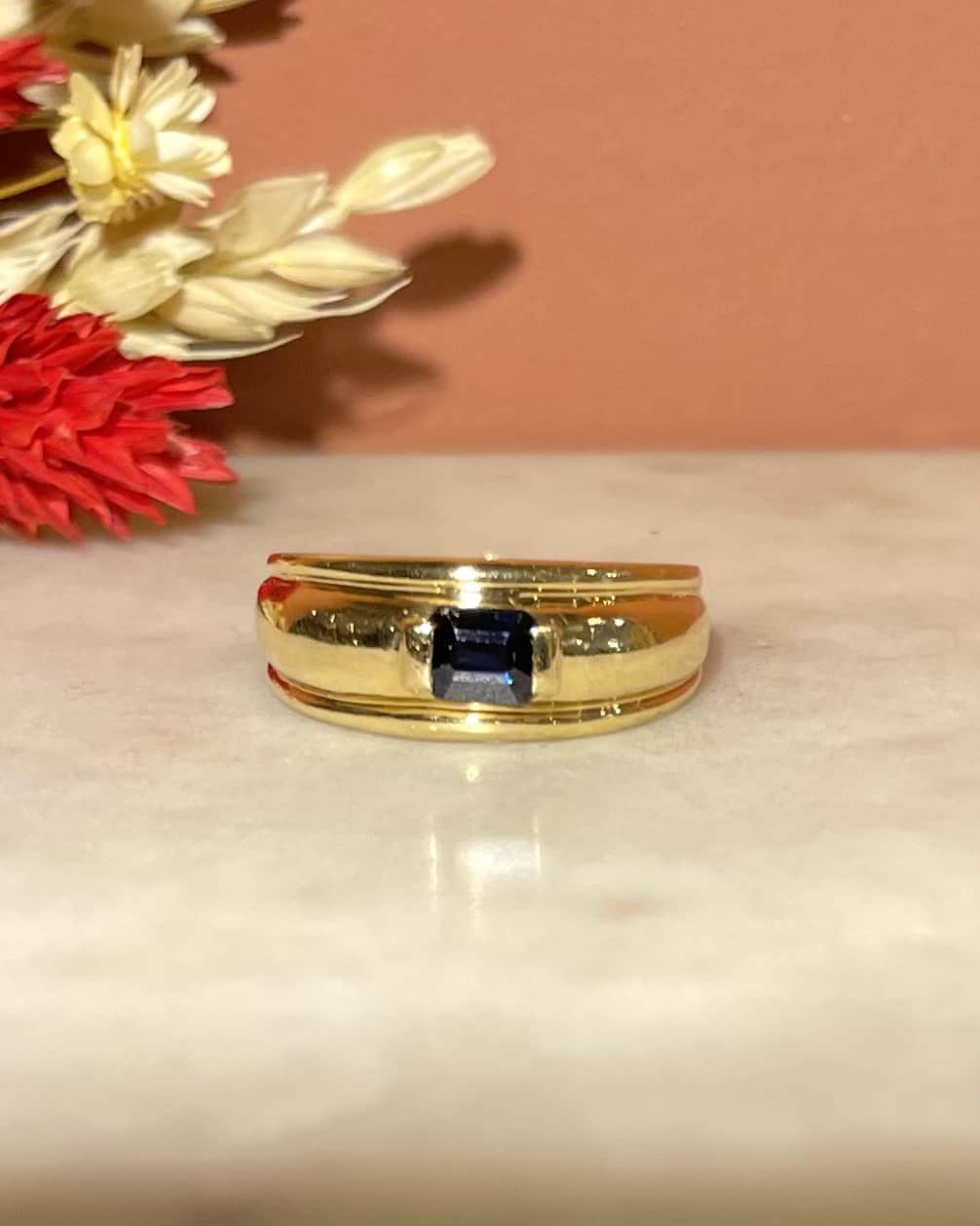 Bague Jonc Saphir "Bliss" - Elliade Paris