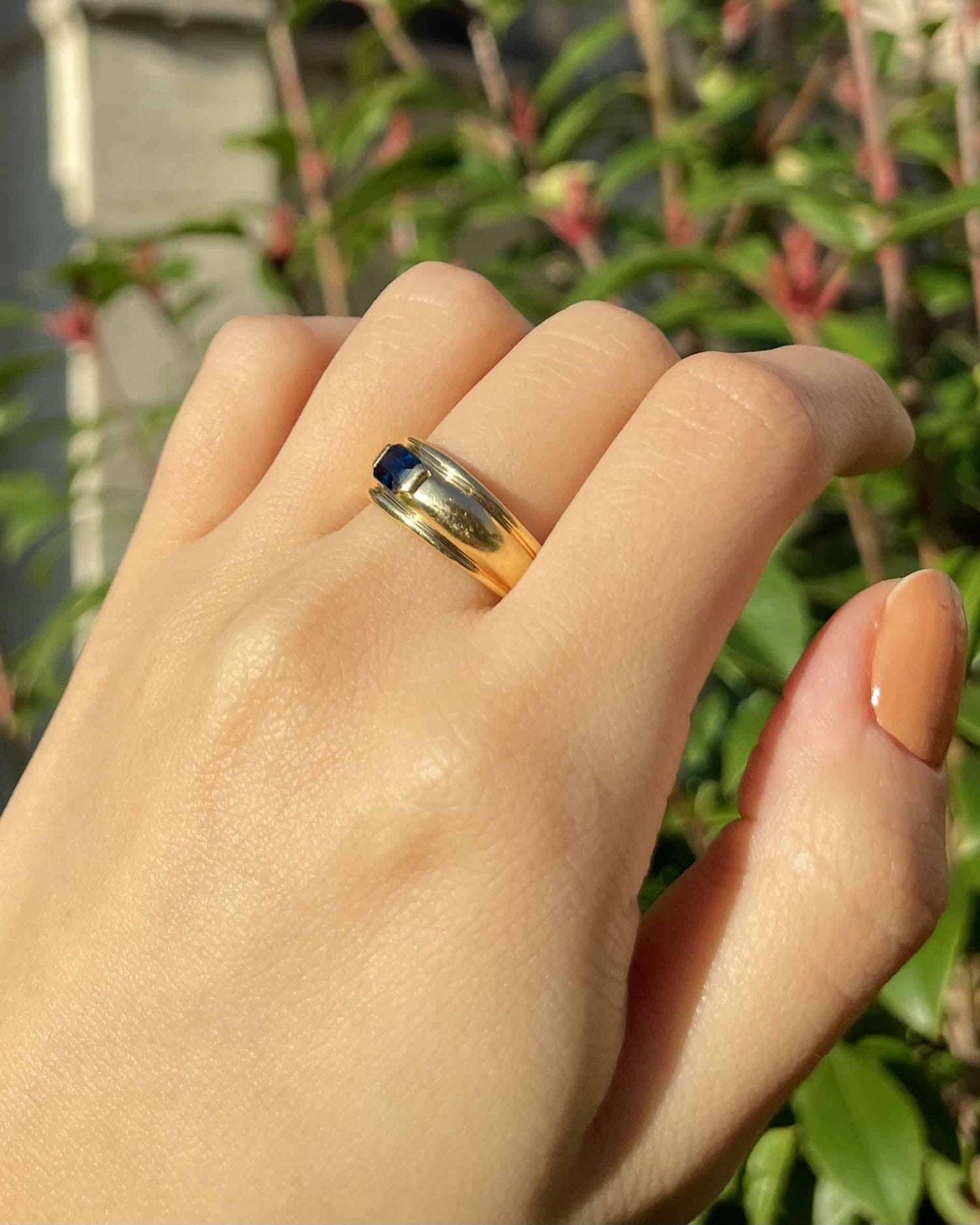Bague Jonc Saphir "Bliss" - Elliade Paris