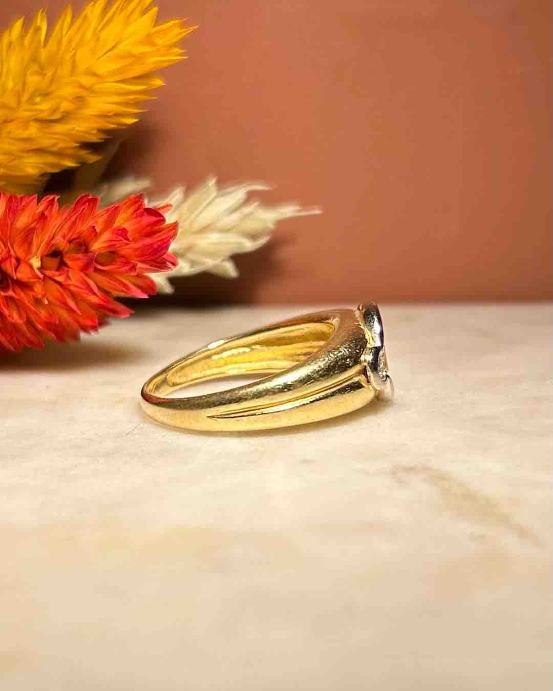Bague Jonc Saphir & Diamants "Lorena" - Elliade Paris