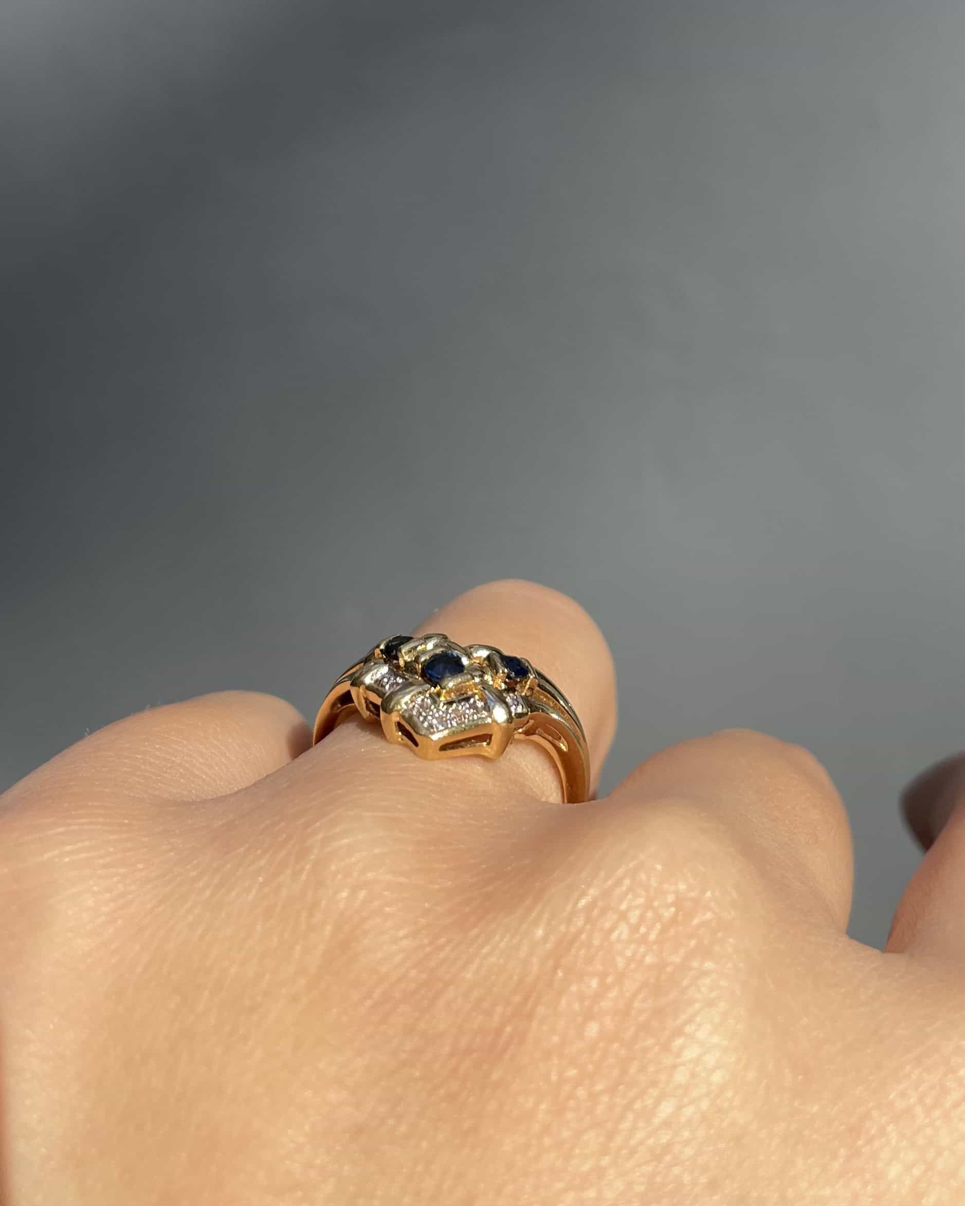 Bague Jonc Saphirs & Diamants "Maddalena"