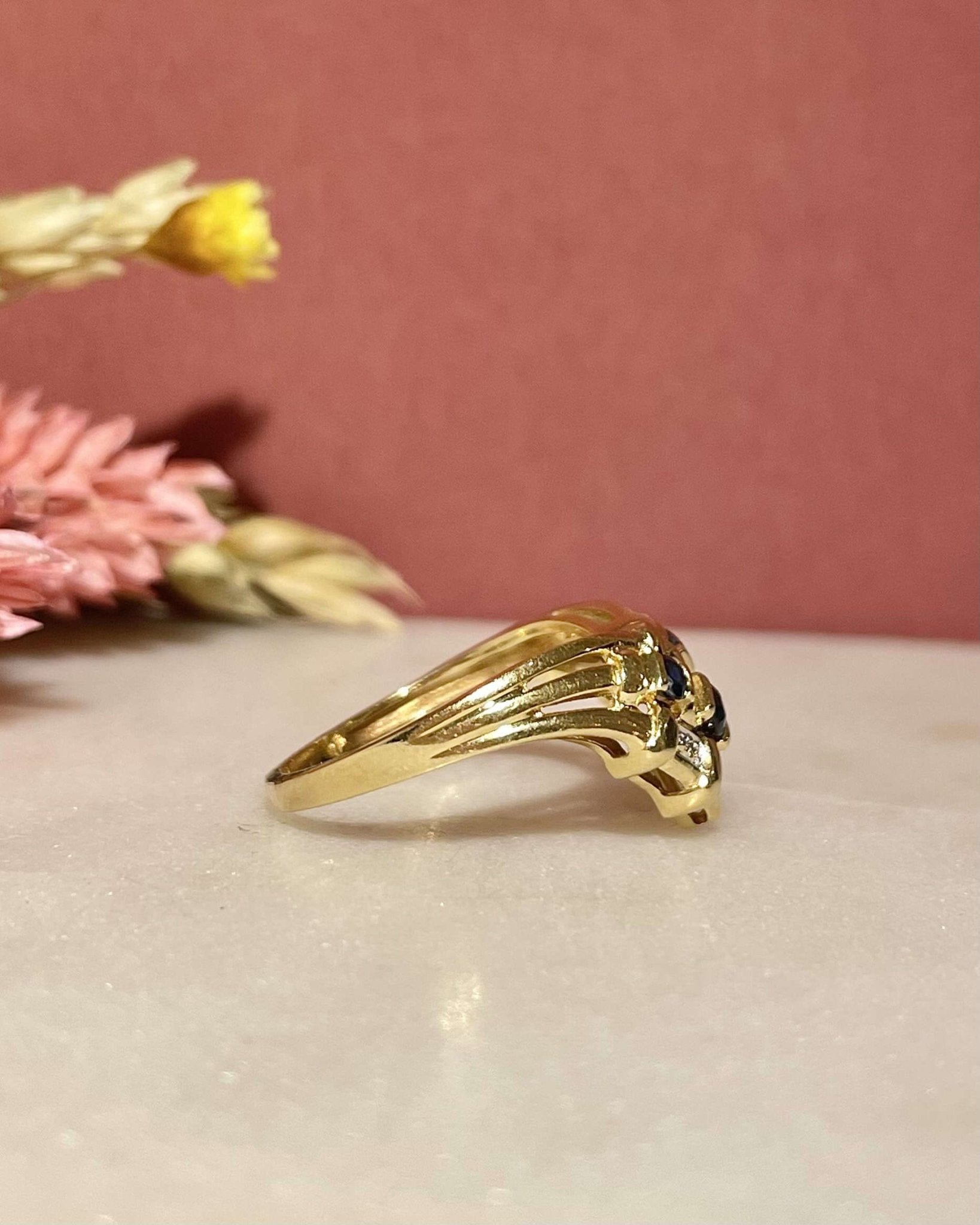 Bague Jonc Saphirs & Diamants "Maddalena" - Elliade Paris