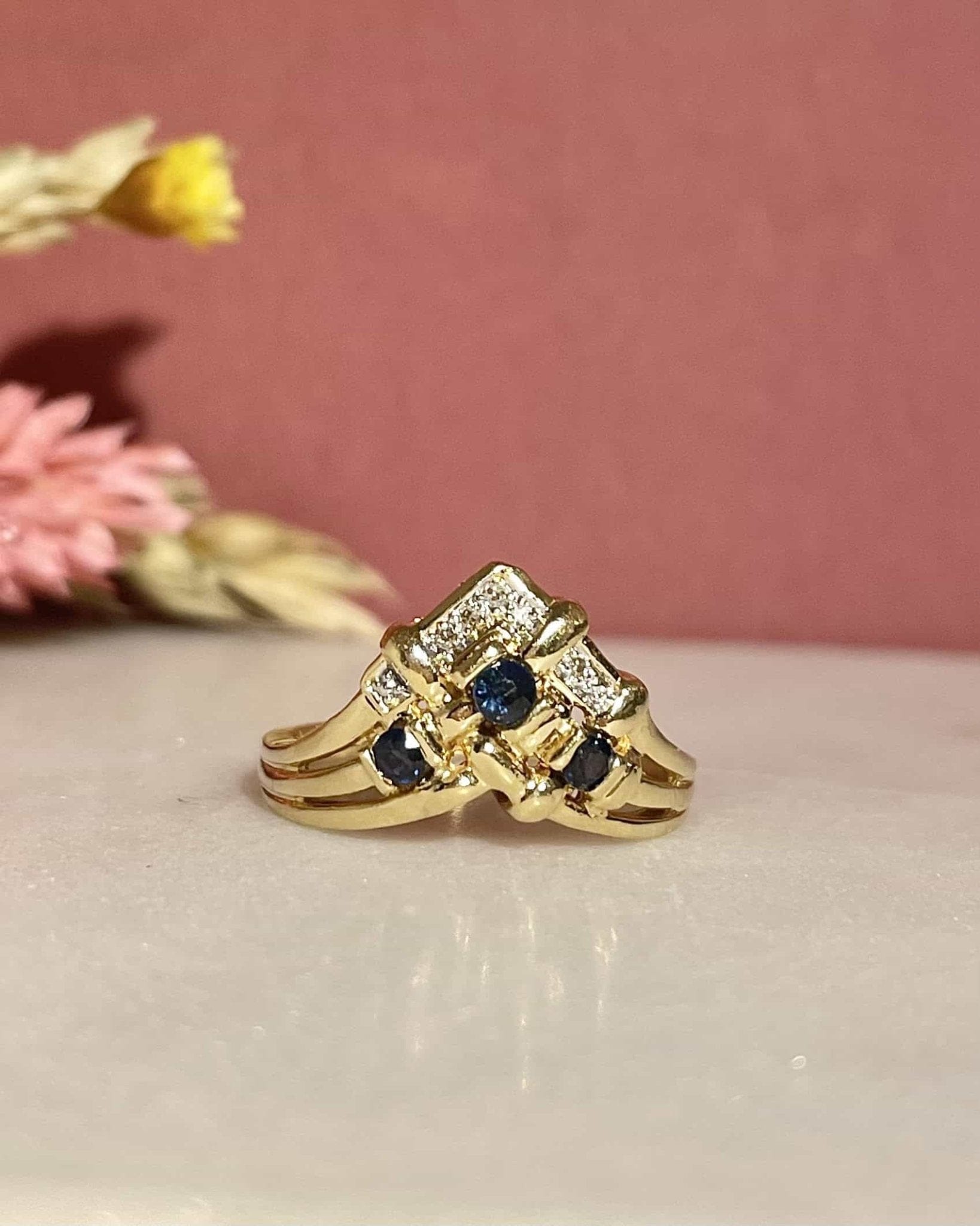 Bague Jonc Saphirs & Diamants "Maddalena" - Elliade Paris
