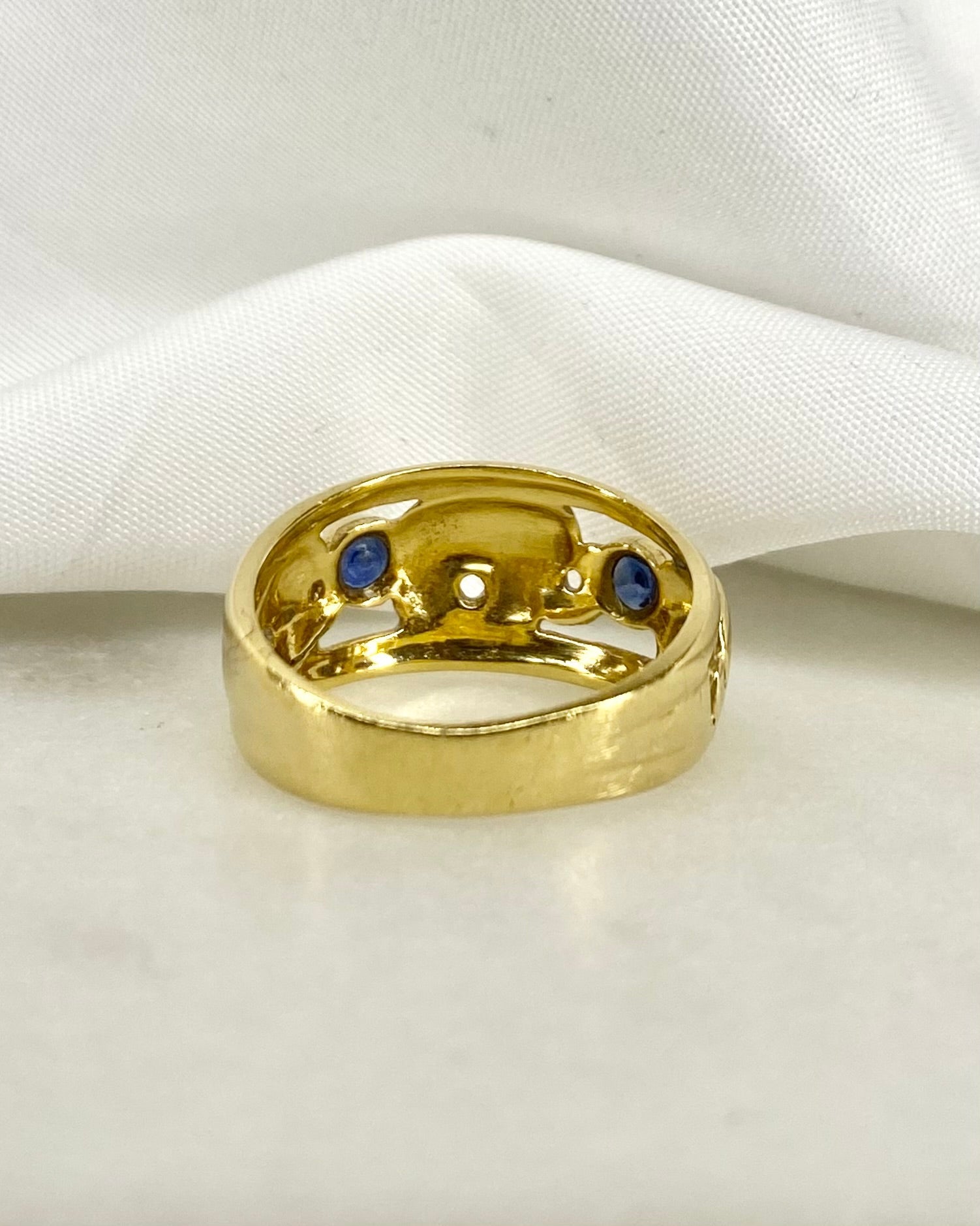 Bague Jonc Saphirs or 5,11 g "Ophélie" - Elliade Paris