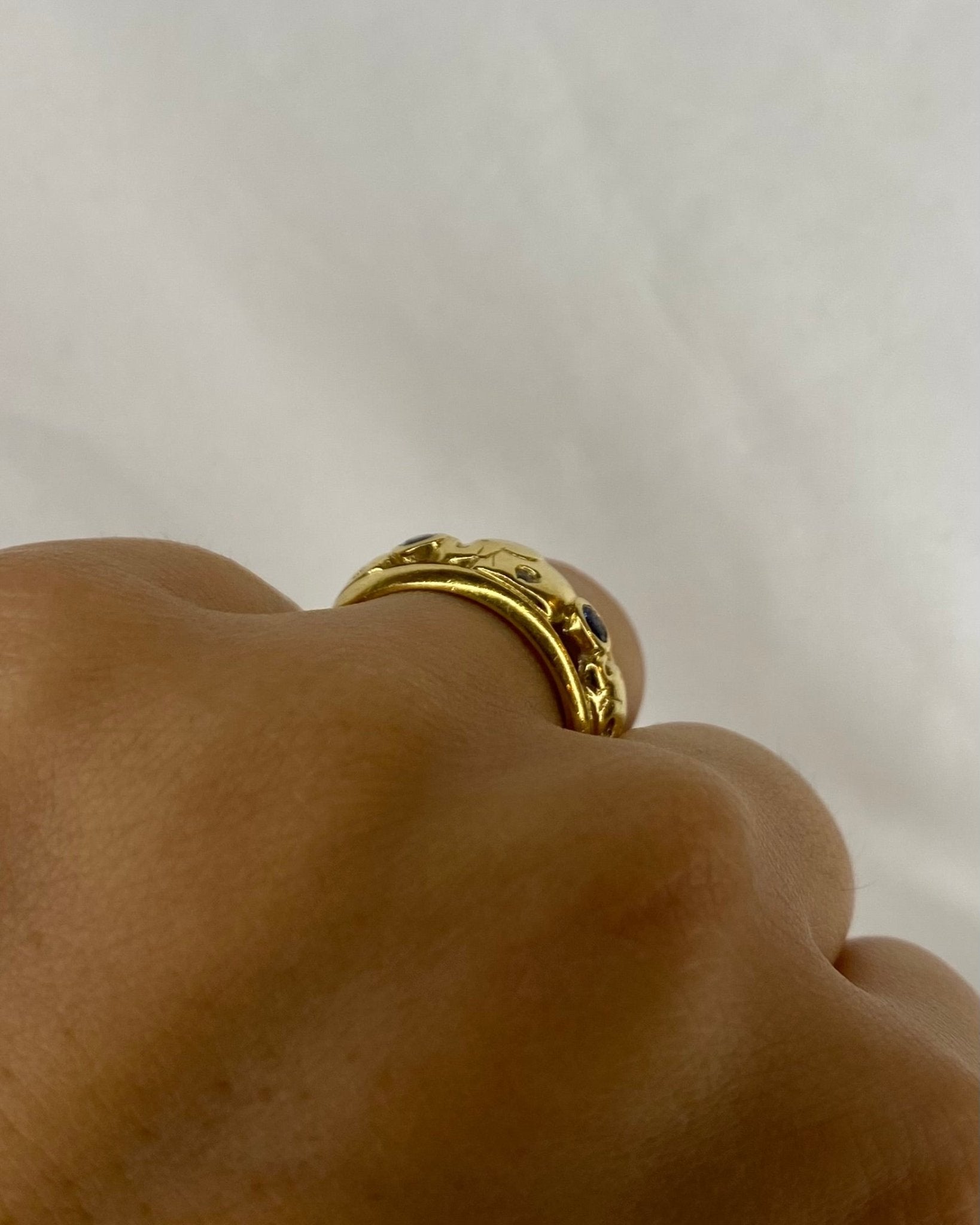Bague Jonc Saphirs or 5,11 g "Ophélie" - Elliade Paris
