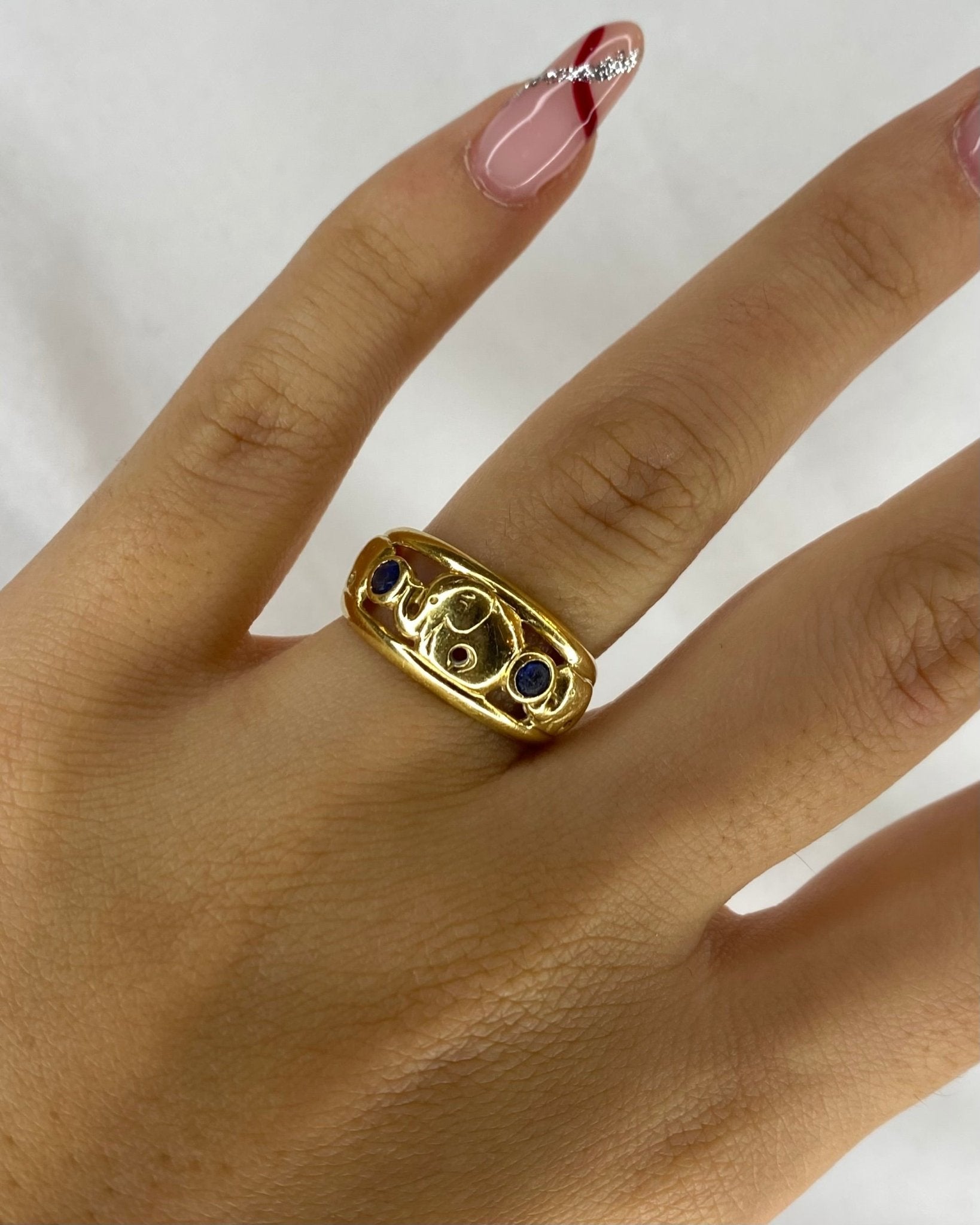 Bague Jonc Saphirs or 5,11 g "Ophélie" - Elliade Paris