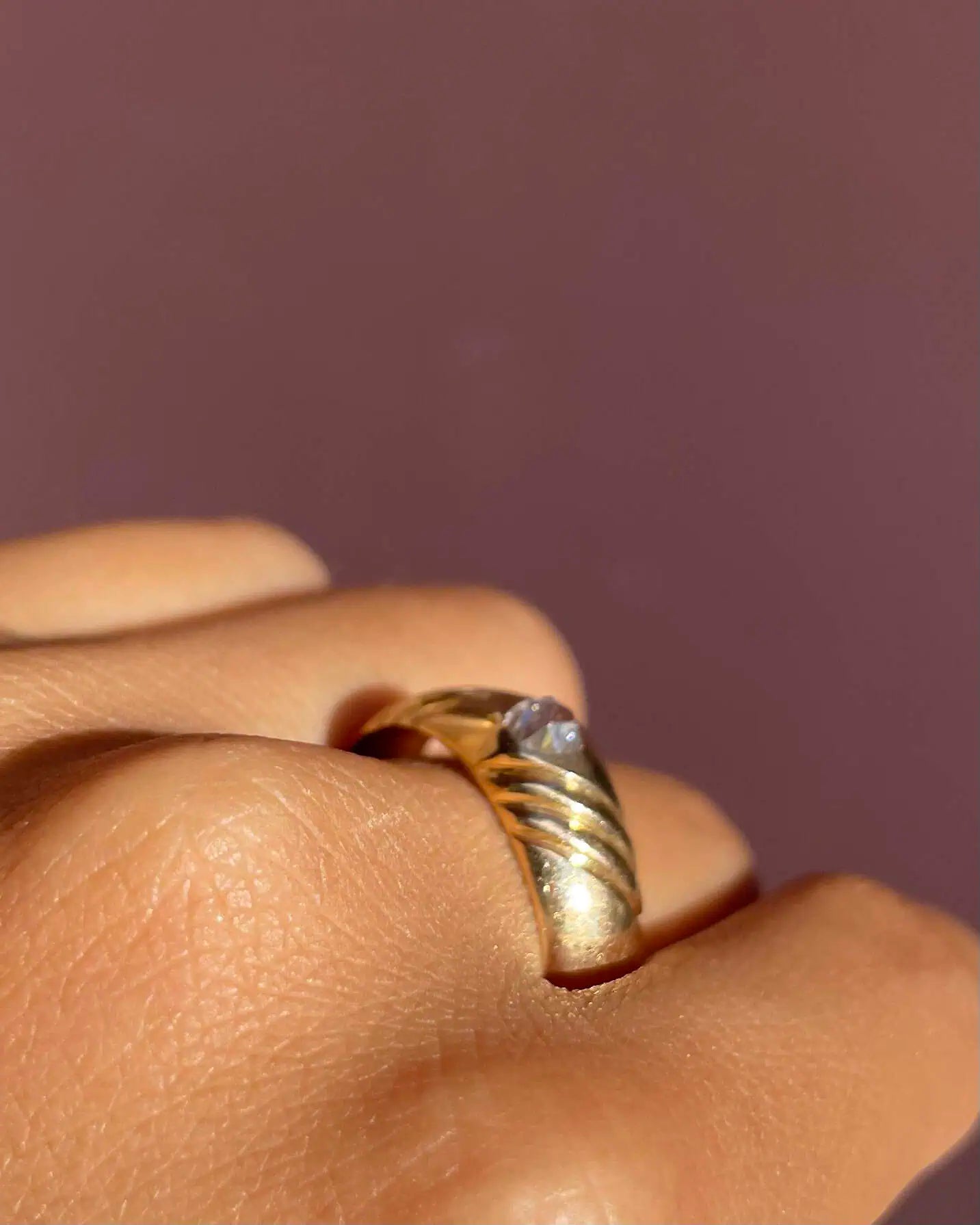 Bague Vintage Jonc Diamant "Georges" - Elliade Paris