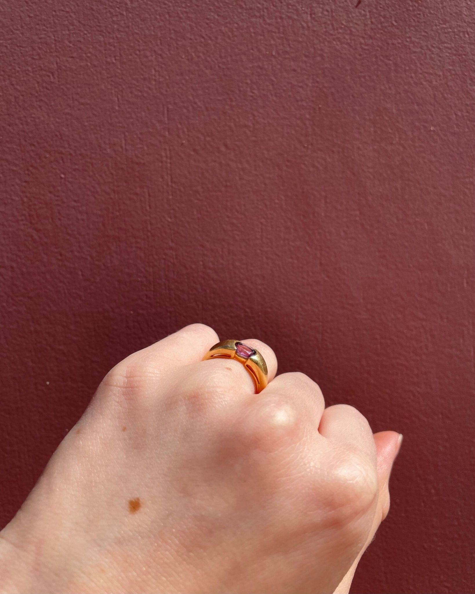 Bague Jonc Solitaire Améthyste 0.60 carat "Andrea" - Elliade Paris