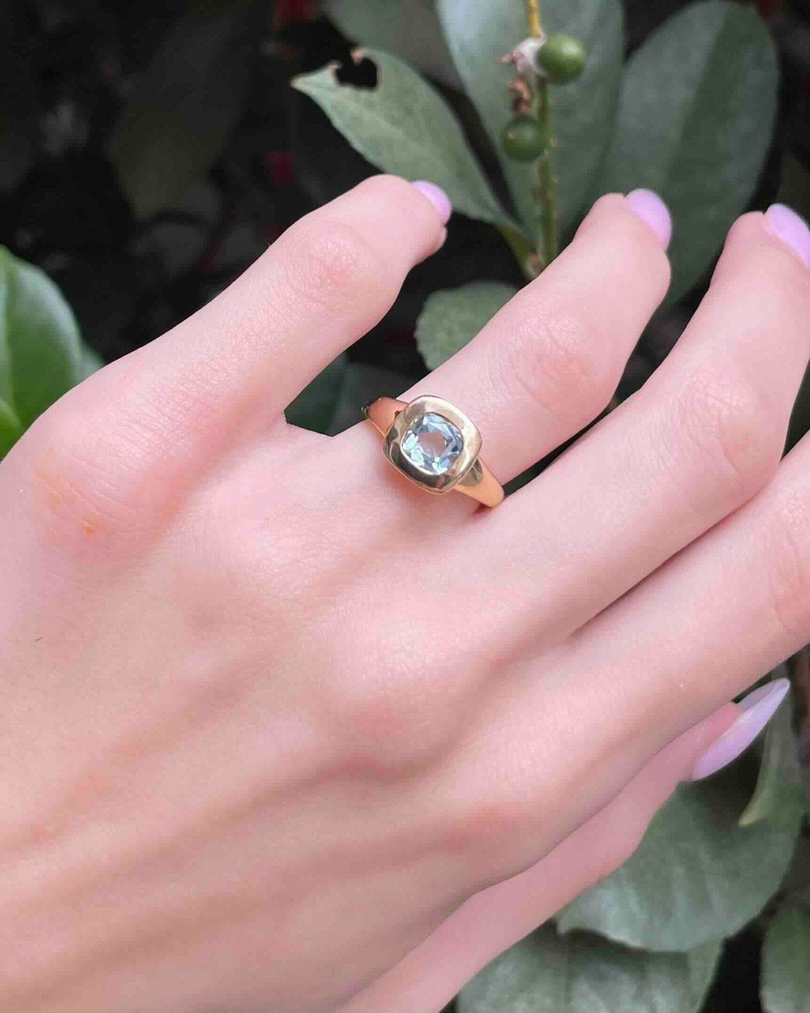 Bague Jonc Topaze 1 Carat "Constance" - Elliade Paris