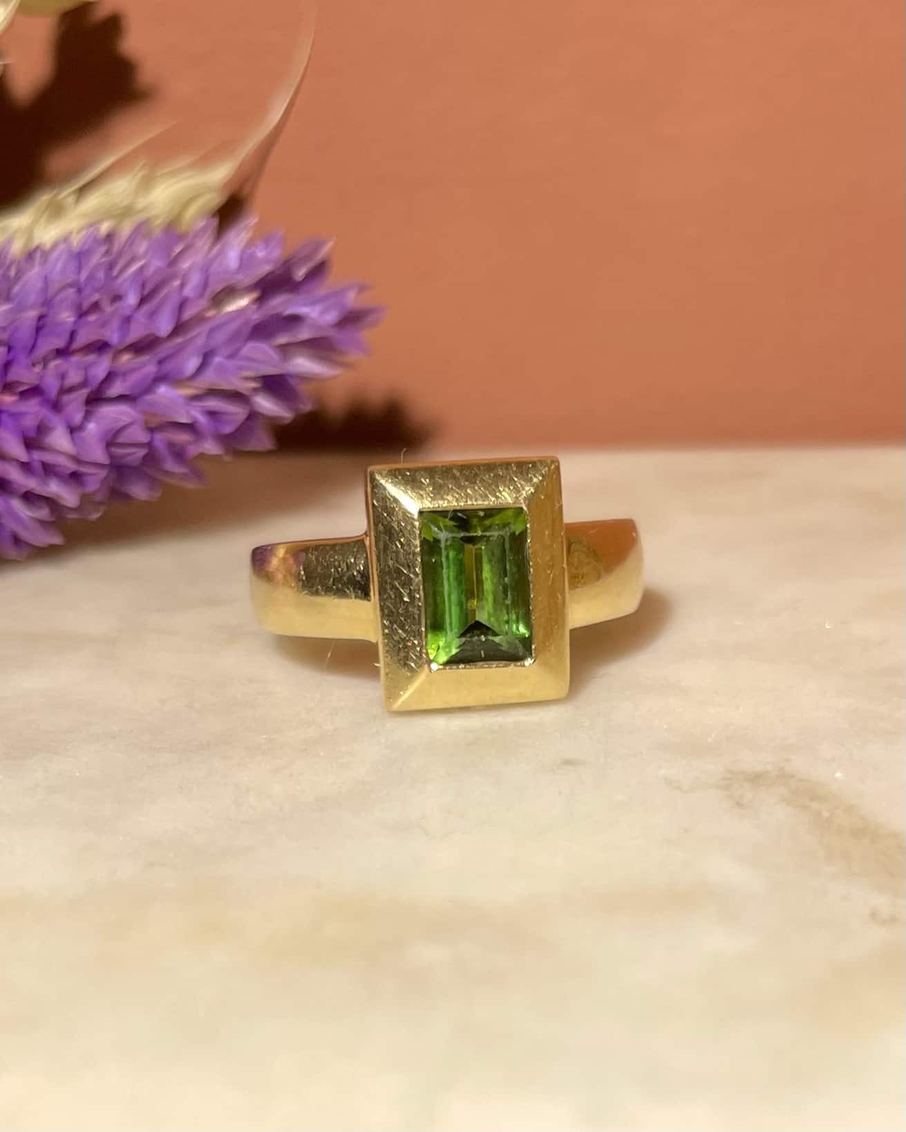 Bague Style Art-Déco Tourmaline "Luce"