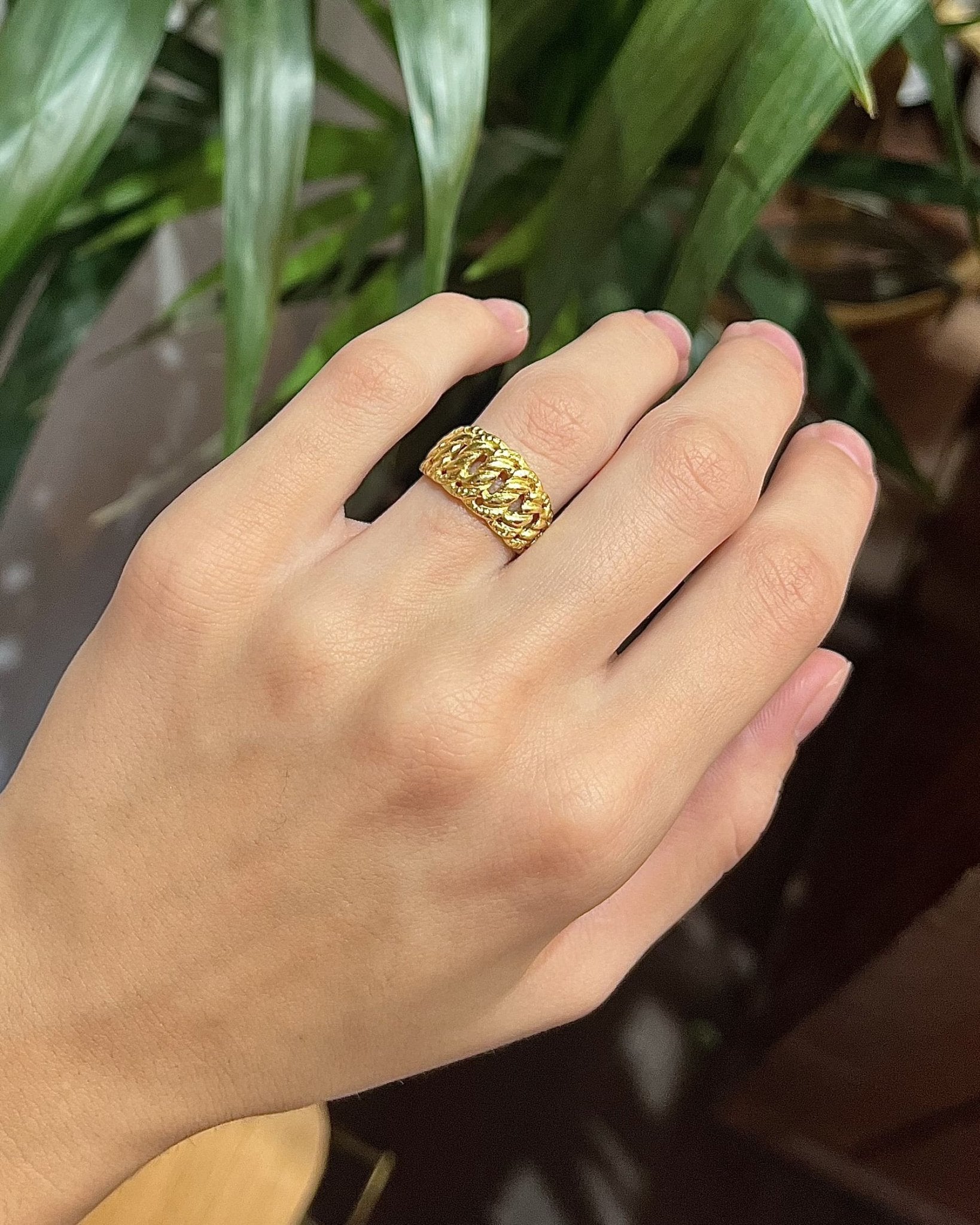 Bague Jonc Tressé Or "Serena" - Elliade Paris