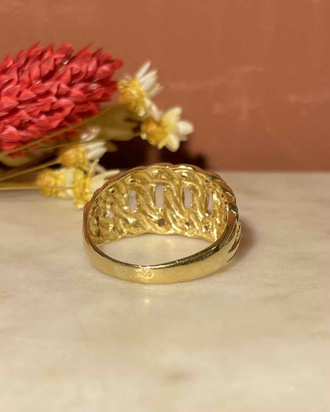 Bague Jonc Tressé Or "Serena" - Elliade Paris