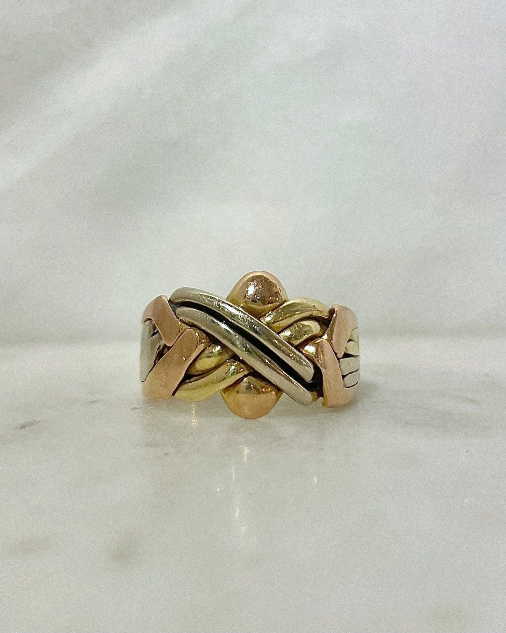 Bague Jonc Trois Ors “Félicie” - Elliade Paris