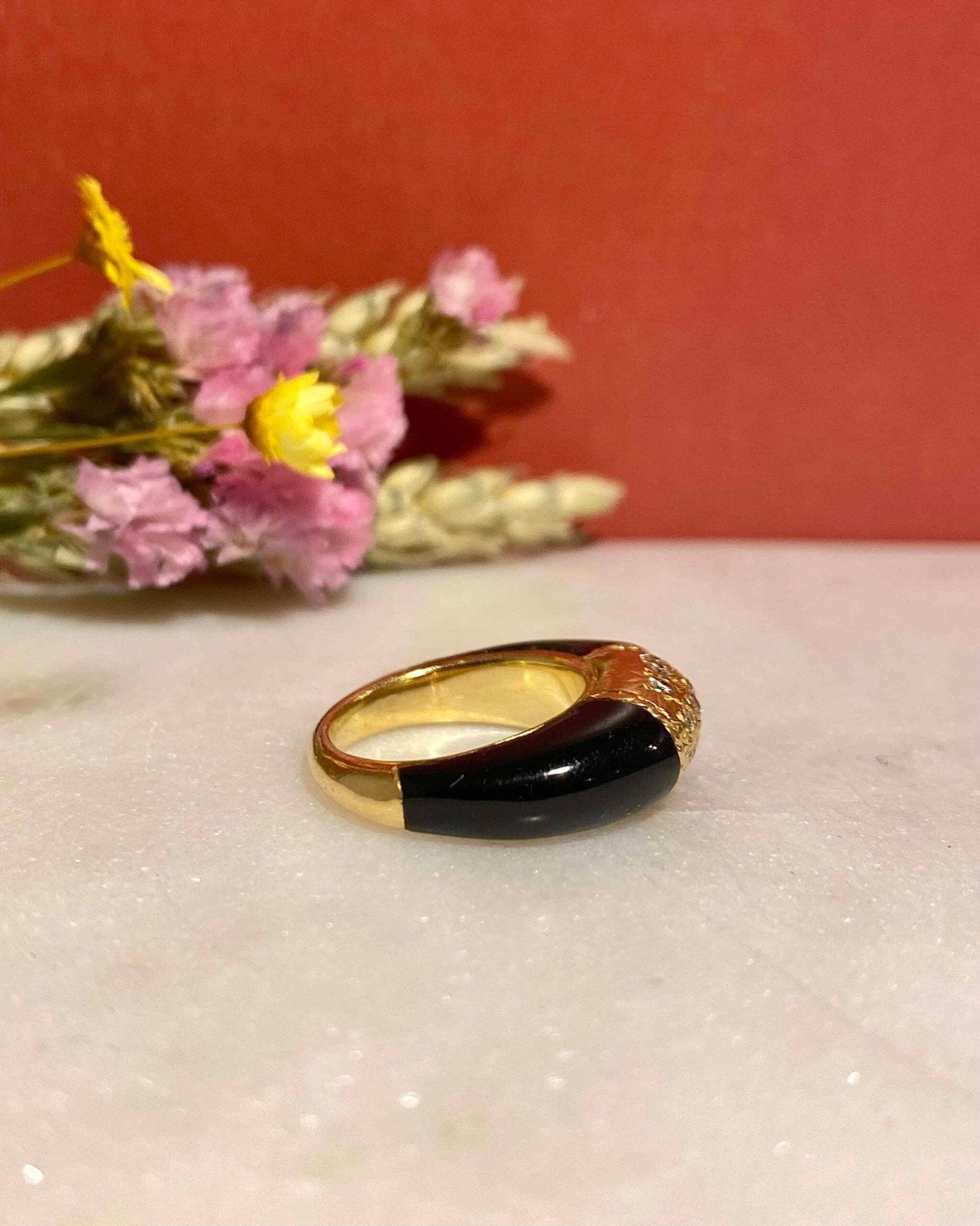 Bague Jonc Vintage 14 Diamants "Holmes" - Elliade Paris