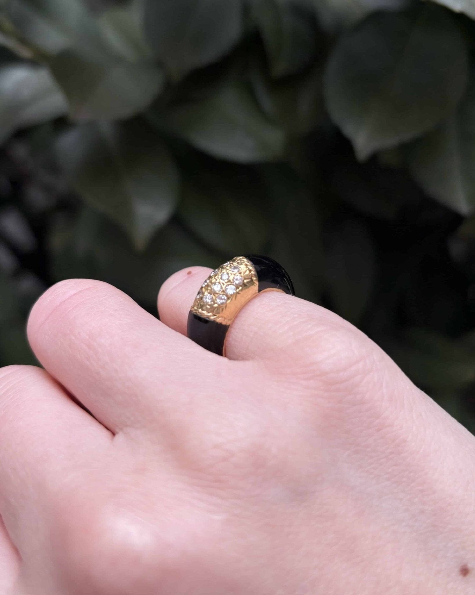 Bague Jonc Vintage 14 Diamants "Holmes" - Elliade Paris