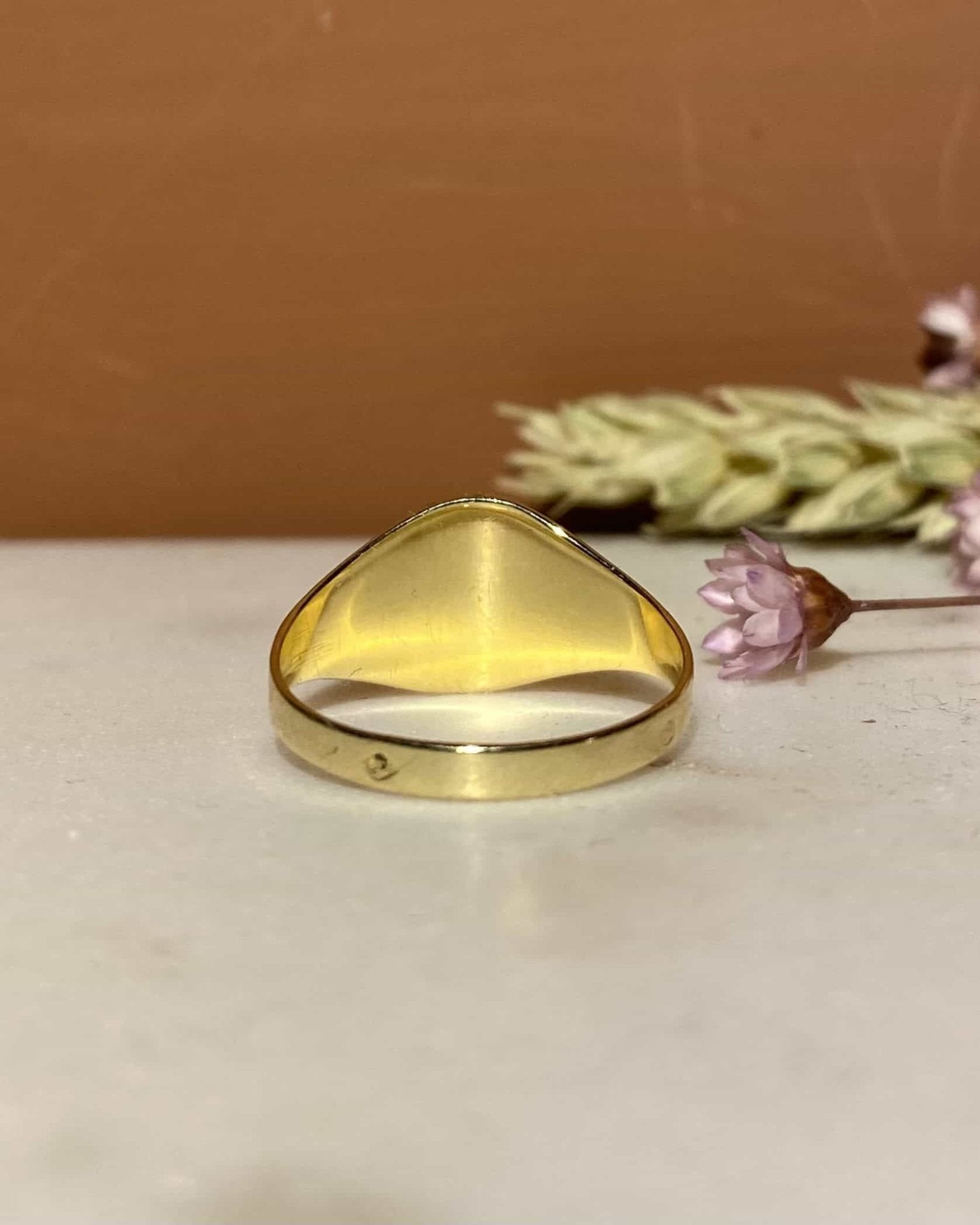 Bague Jonc vintage Onyx et Diamant "Nyssa" - Elliade Paris