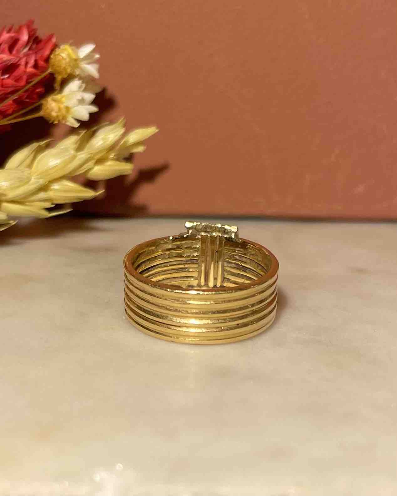 Bague Jonc Vintage Or 18 Carats "Lissie" - Elliade Paris