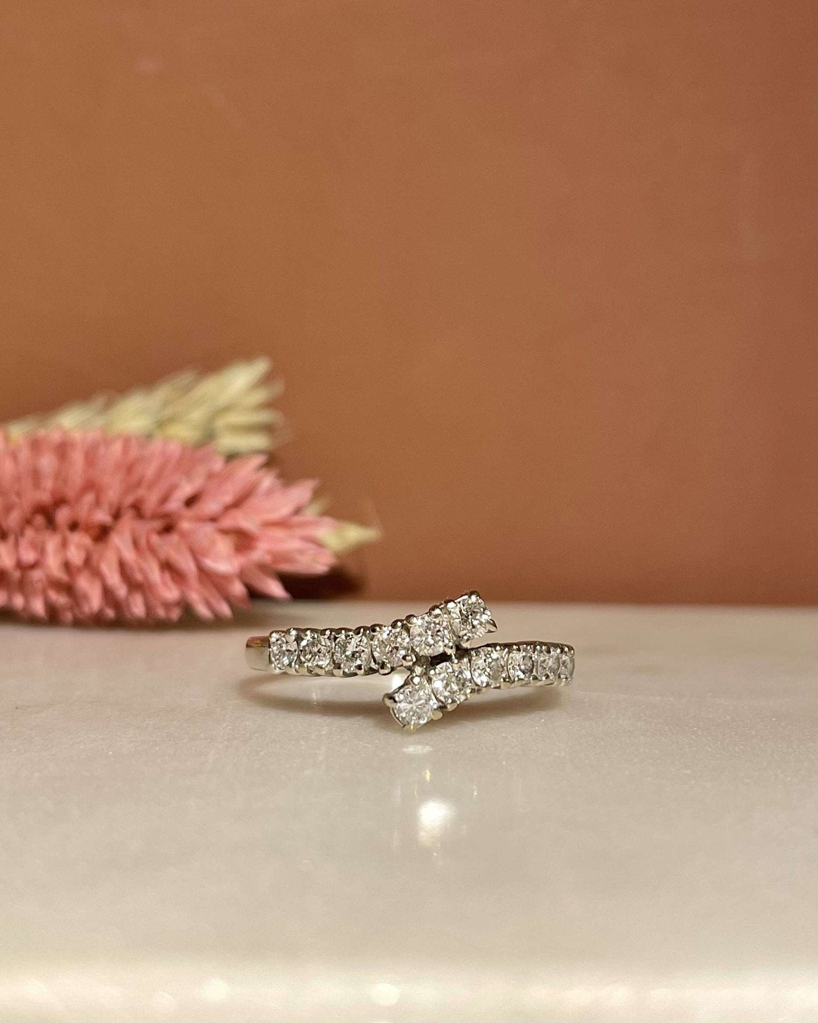 Bague Liens Diamants 0.72 carat "Leslie" - Elliade Paris