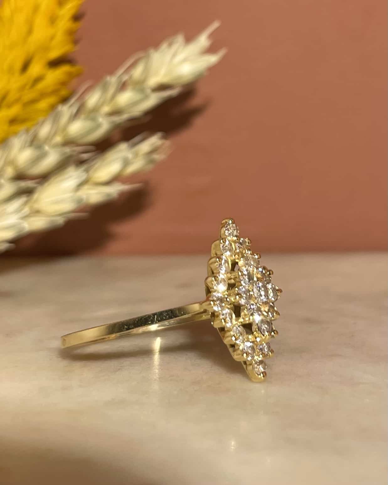 Anillo de diamantes "Joan" de 25 diamantes