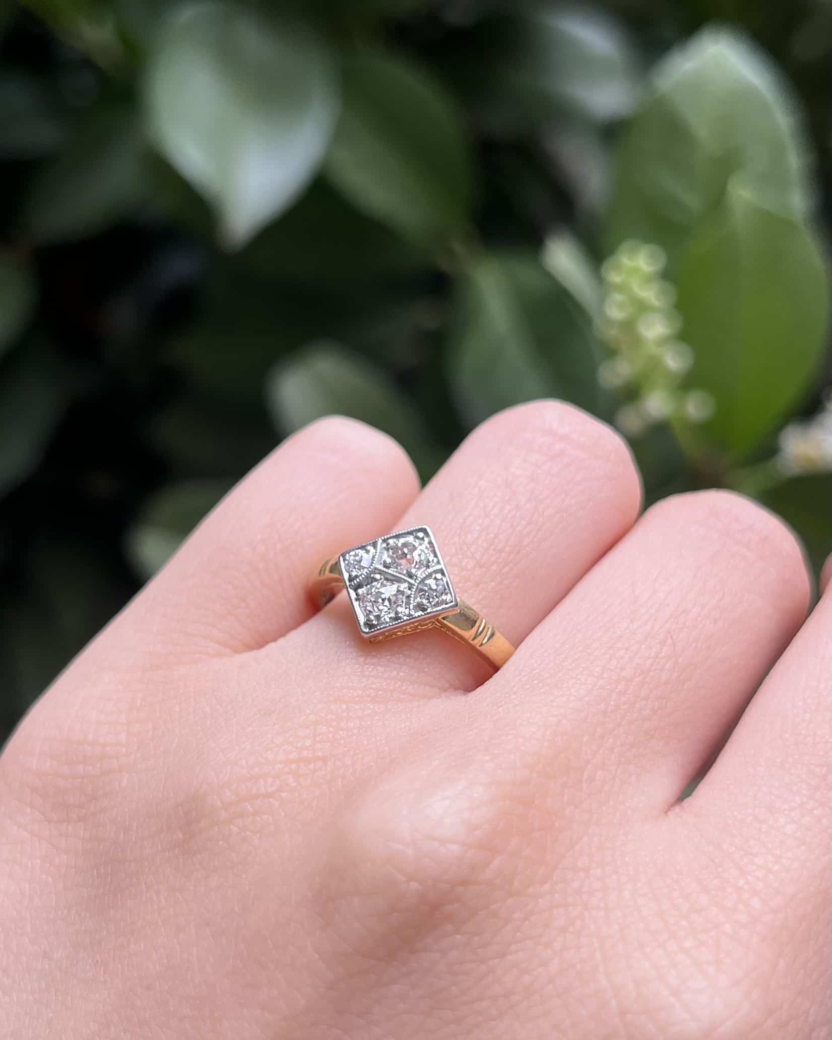 Bague Art-déco Diamants "Navida"