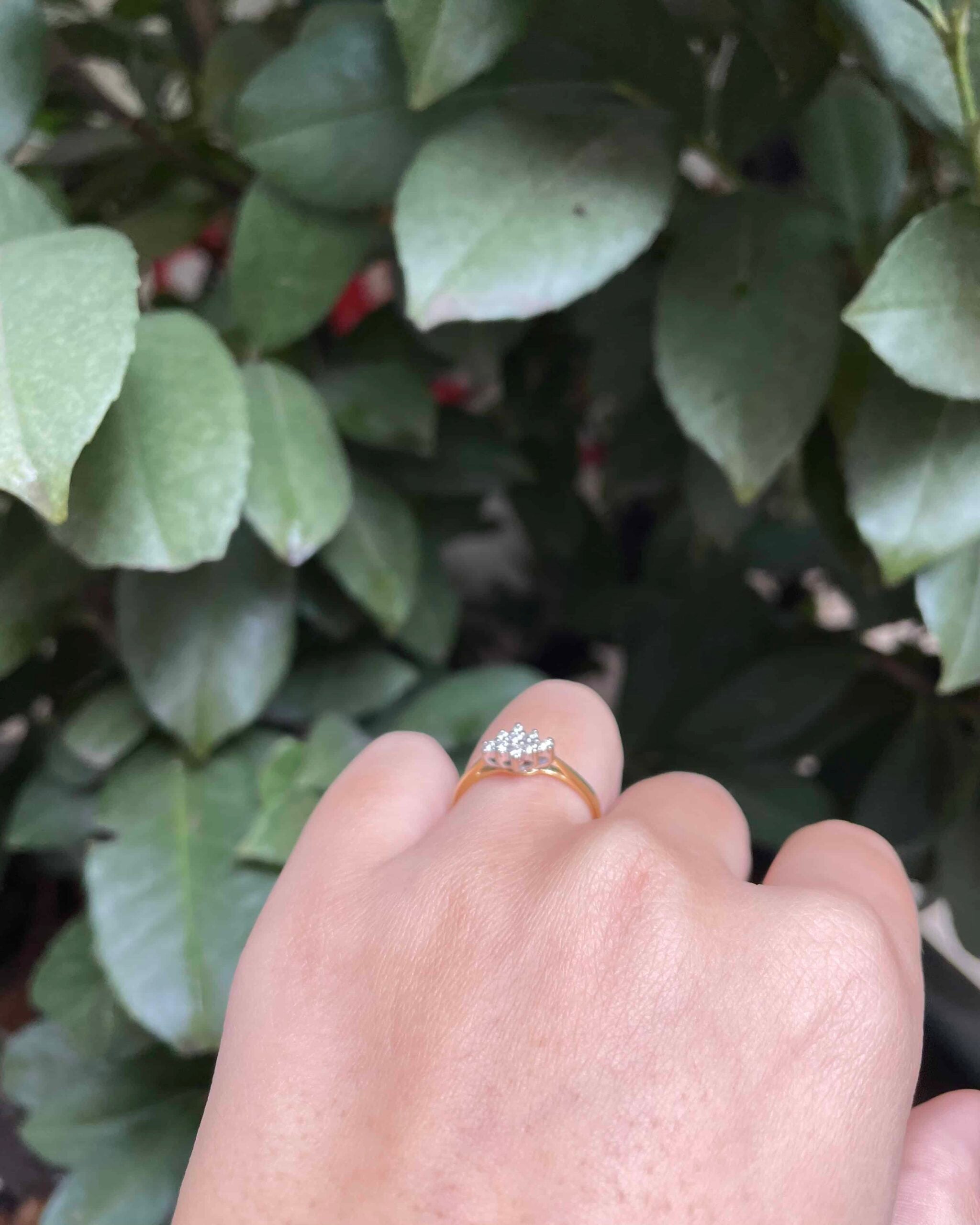 Bague Vintage Diamants Fleur "Aurelys"