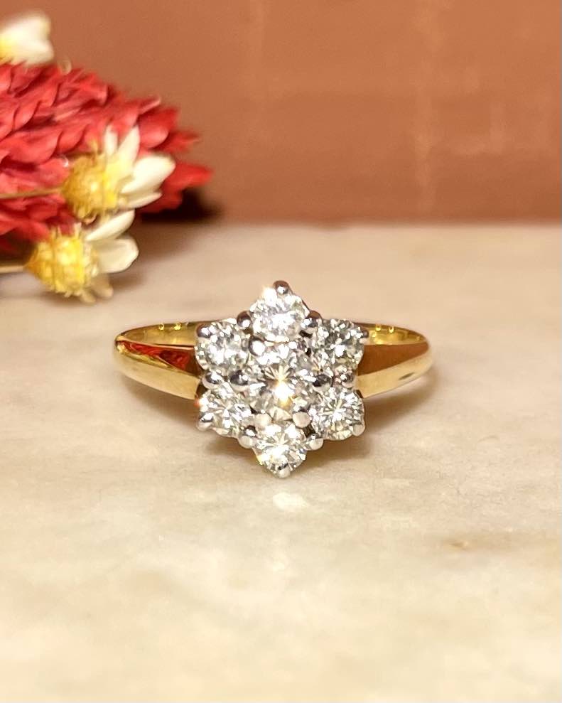 Bague Marguerite 0.80 carat Diamants "Pia" - Elliade Paris