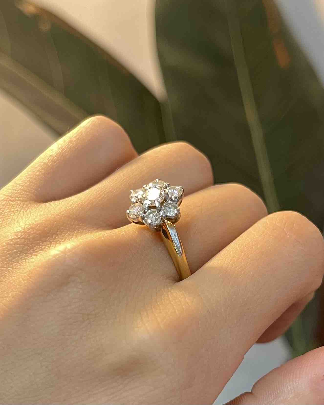Bague Marguerite 0.80 carat Diamants "Pia" - Elliade Paris