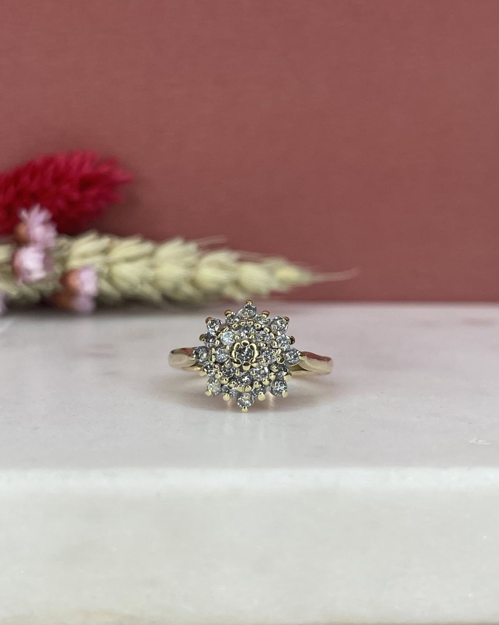 Bague Marguerite 25 Diamants 0.76 Carat "April" - Elliade Paris