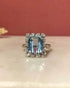 Bague Marguerite Aigue - Marine 3.45 carats & Diamants "Roxane" - Elliade Paris