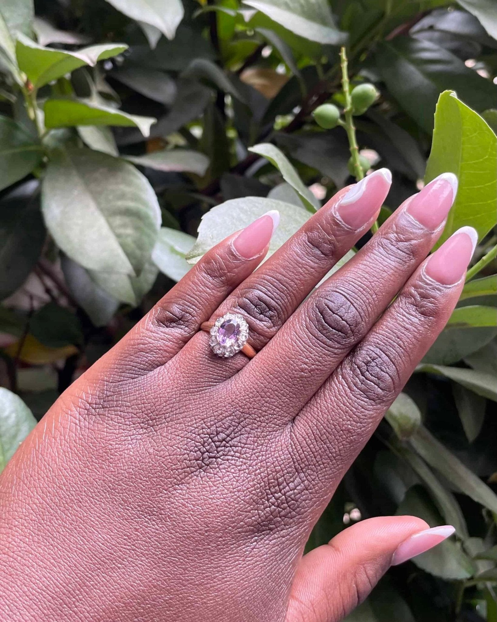 Bague Marguerite Améthyste & 10 Diamants "Tayara" - Elliade Paris