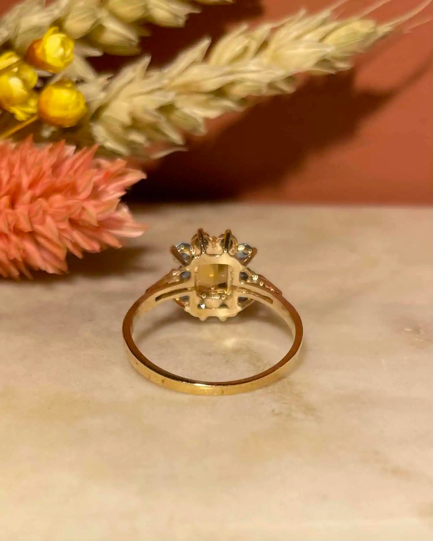 Bague Marguerite Citrine 0.50 carat & 10 Topazes "Meriem"