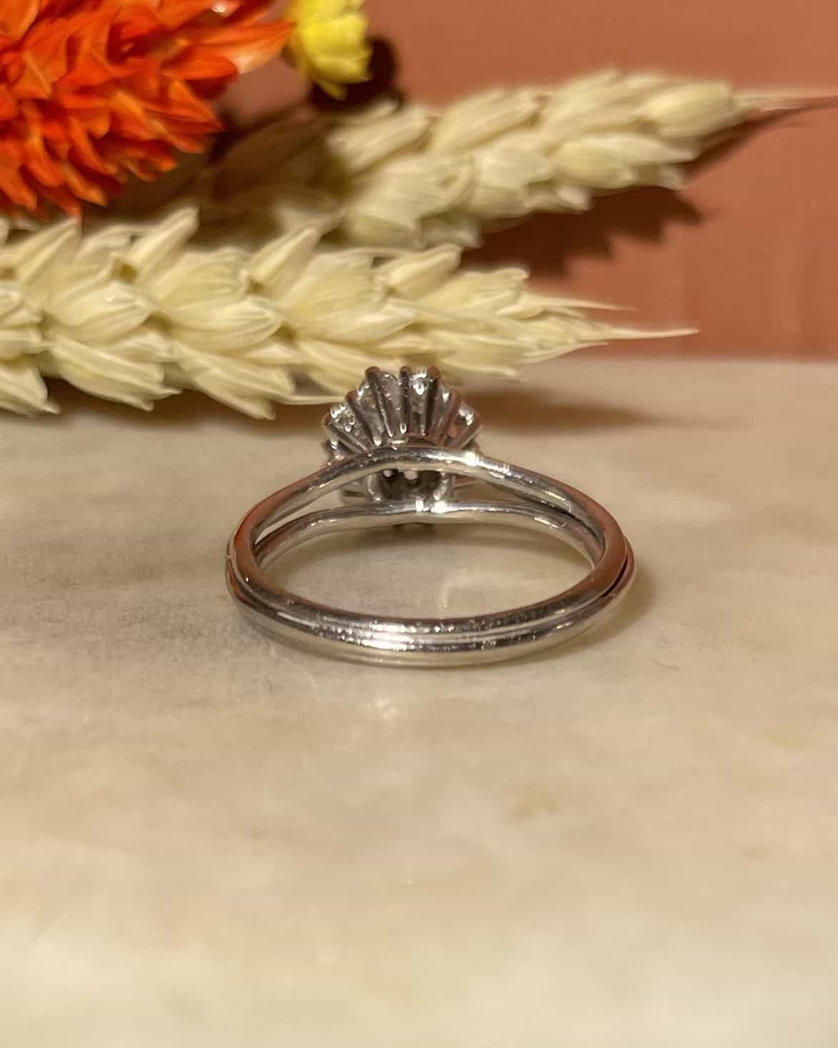 Bague Marguerite Vintage Diamants "Silvia"