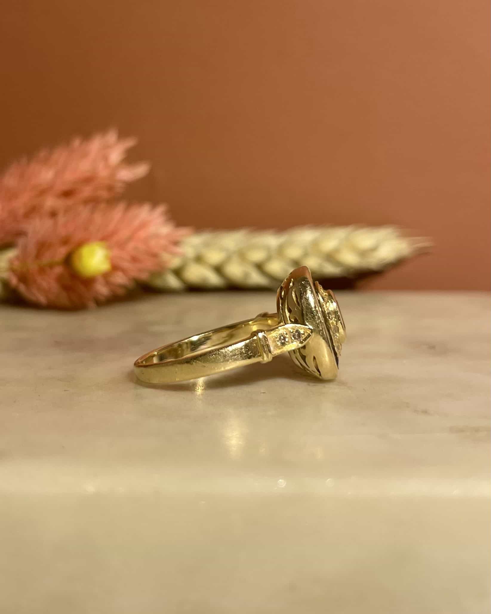 Bague Style Art-Déco Saphirs & Diamants "Hope"