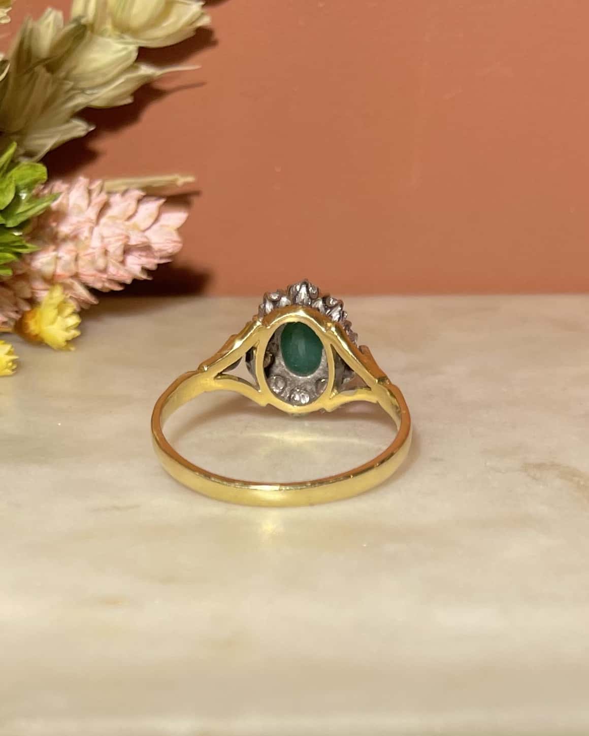 Bague Marguerite Émeraude & Diamants "Seraphina"