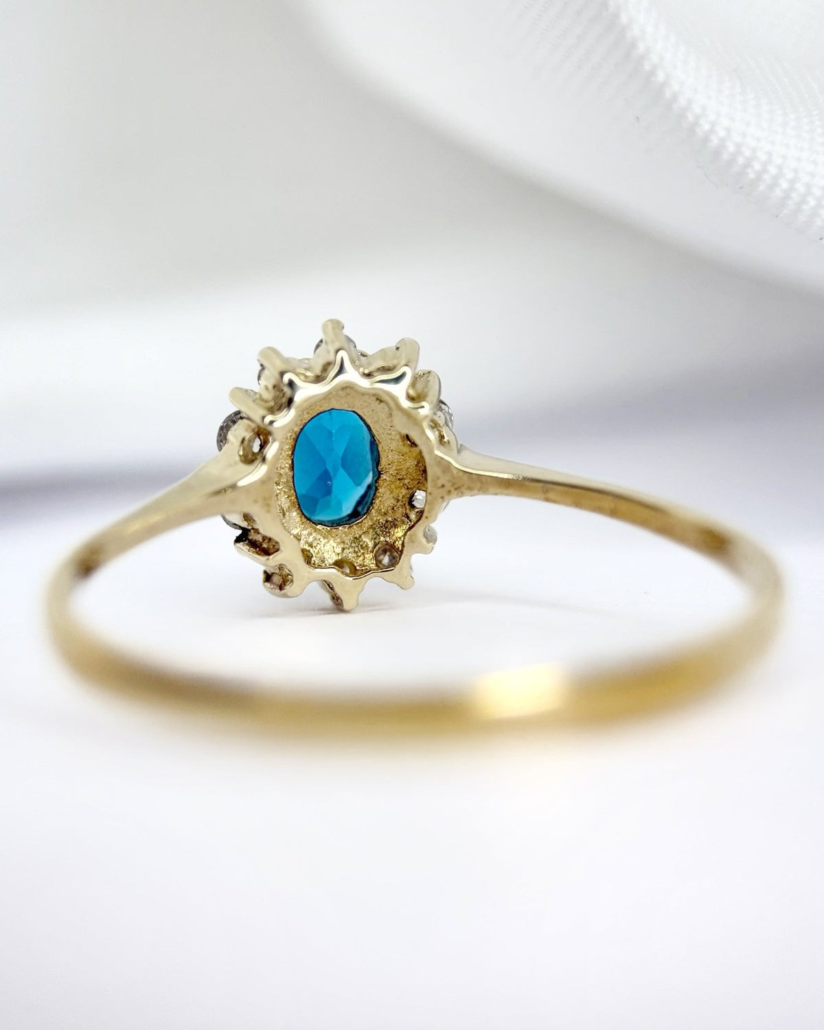 Bague Marguerite Apatite & Diamants "Lilia" - Elliade Paris
