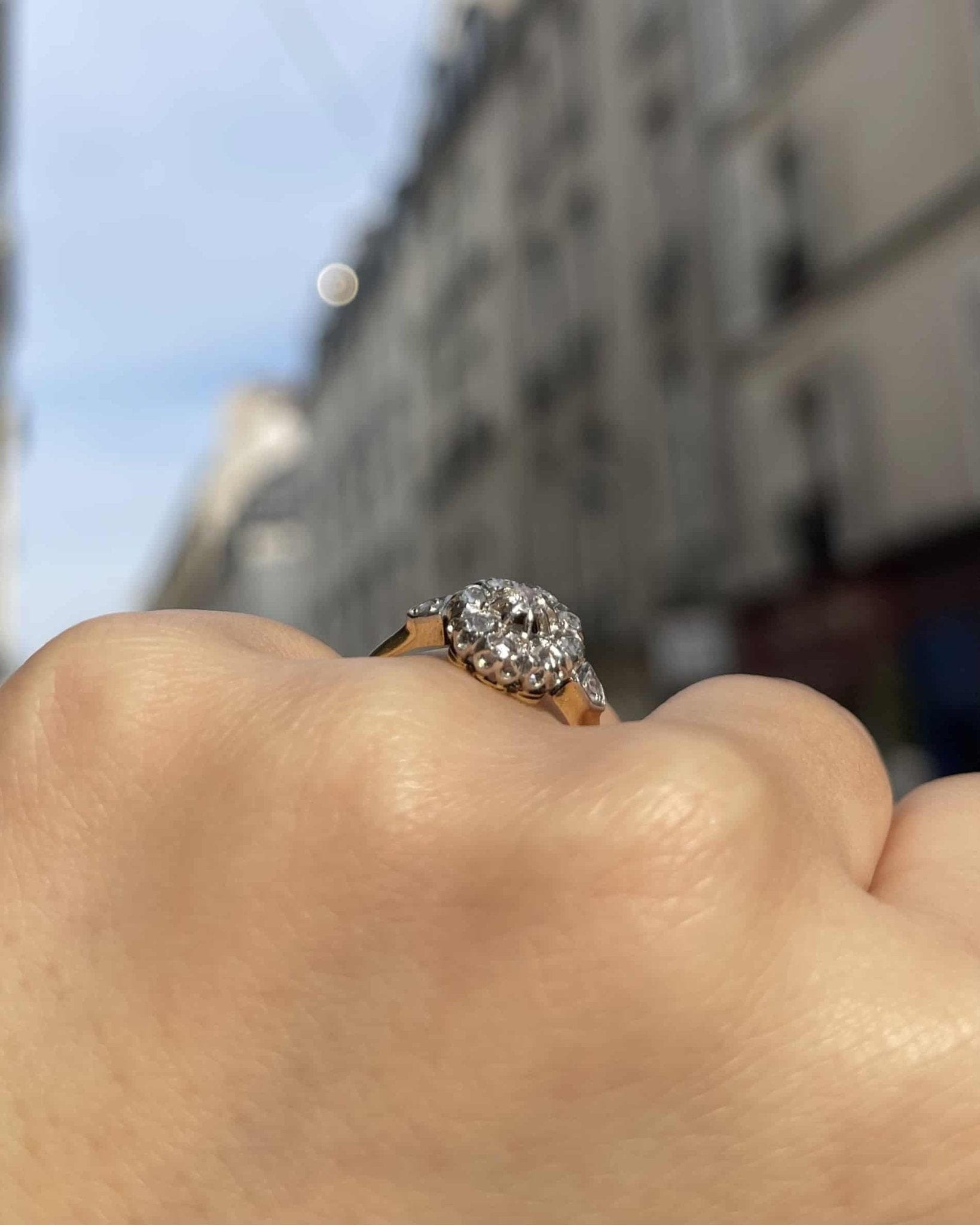 Bague Marguerite Art - Déco 10 Diamants "Mickaela" - Elliade Paris