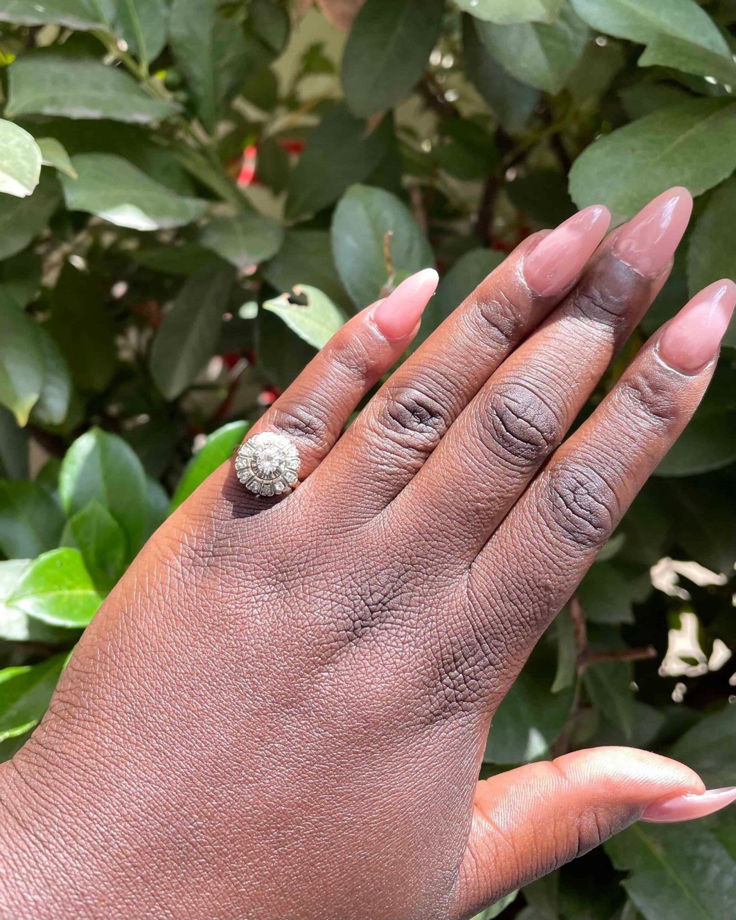 Bague Marguerite Art - Déco 13 Diamants "Emilia" - Elliade Paris