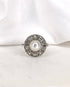 Bague Marguerite Art Déco Diamants 0.40 carat & Perle "Elina" - Elliade Paris