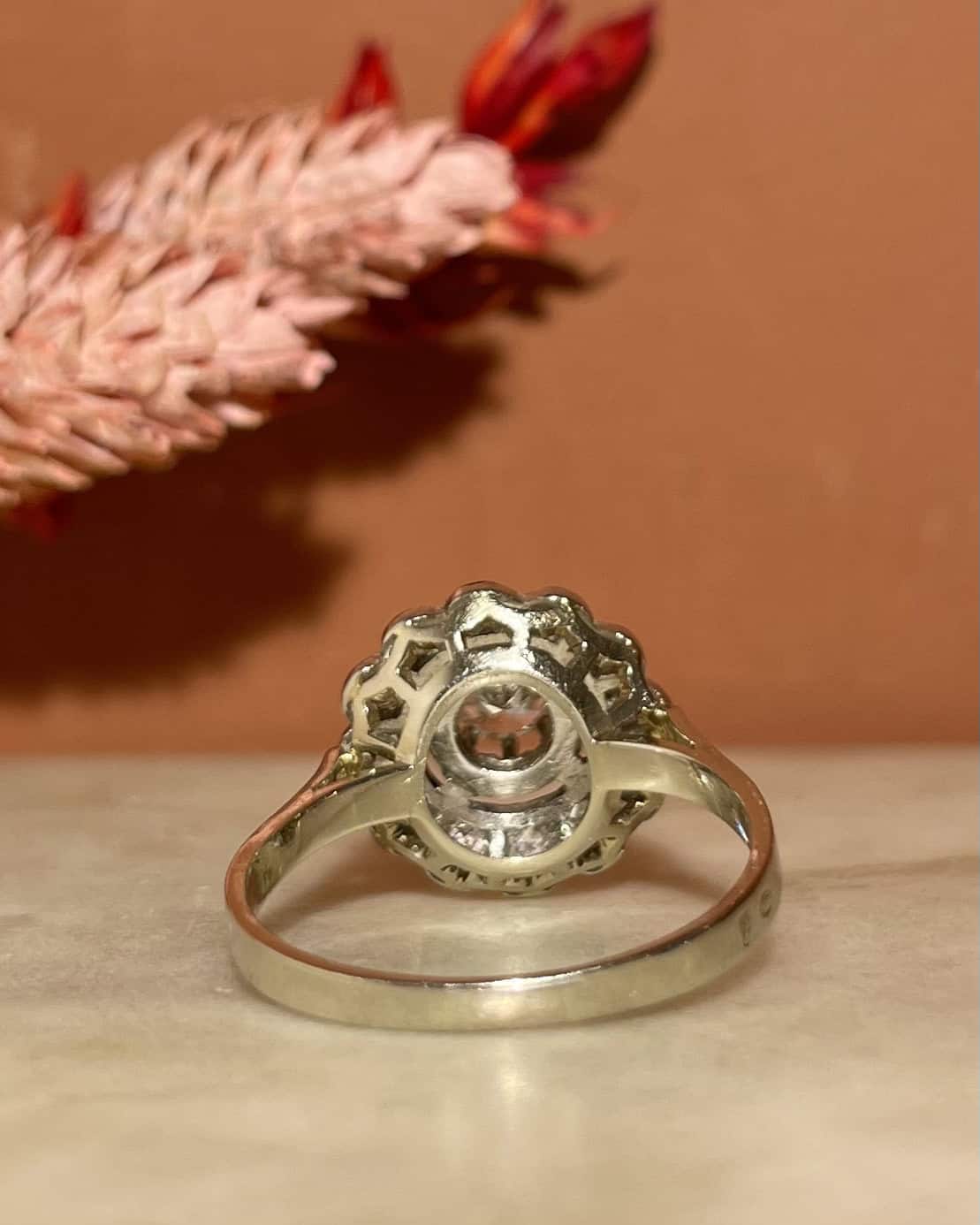 Bague Marguerite Art - Déco Diamants 0.66 carat "Kyra" - Elliade Paris