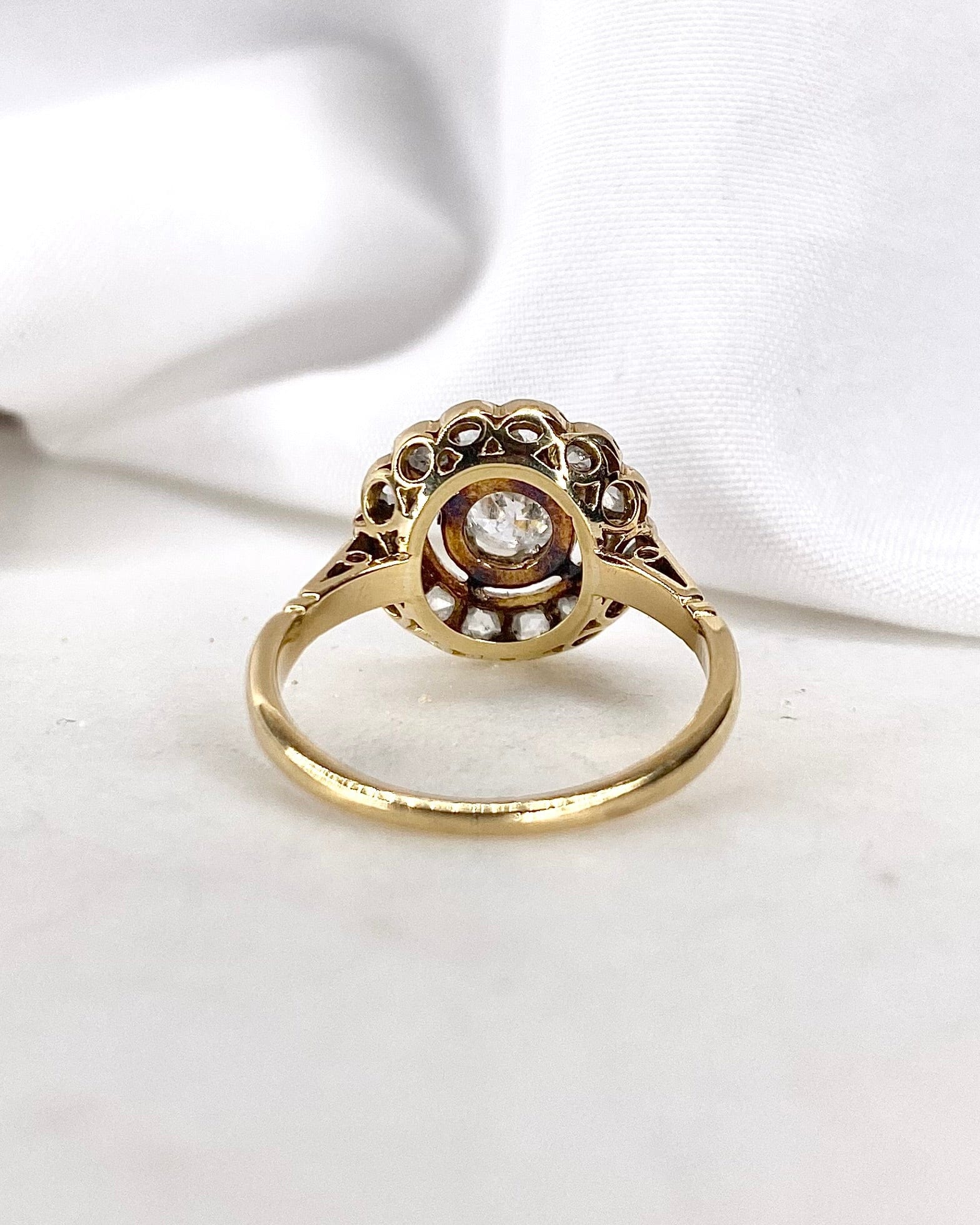 Bague Marguerite Art Déco Diamants "Emilie" - Elliade Paris