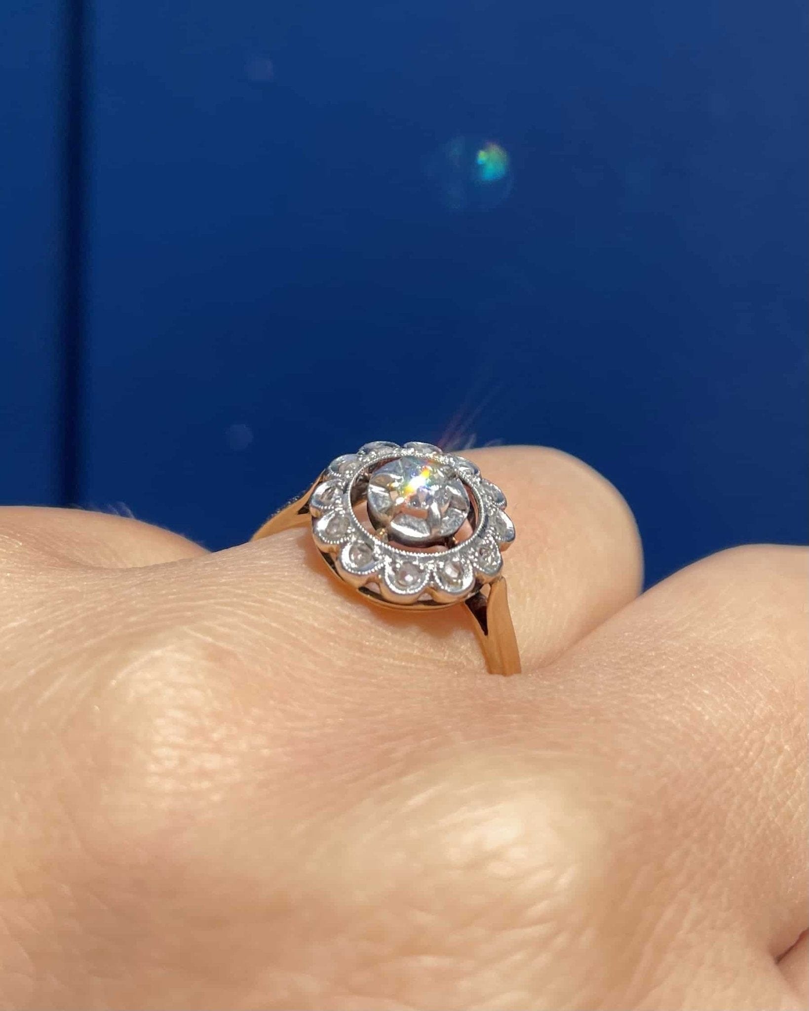 Bague Marguerite Art - Déco Diamants "Louisa" - Elliade Paris