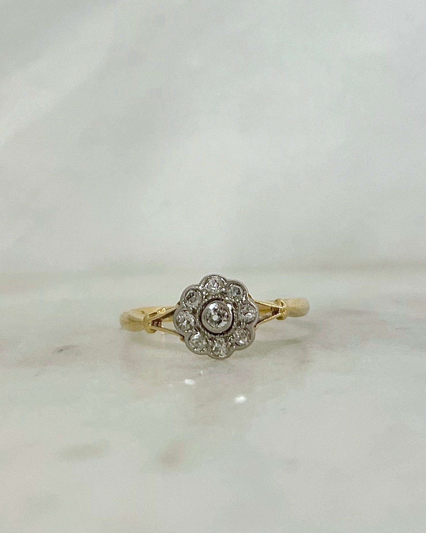 Bague Marguerite Art - Déco Diamants "Mielle" - Elliade Paris