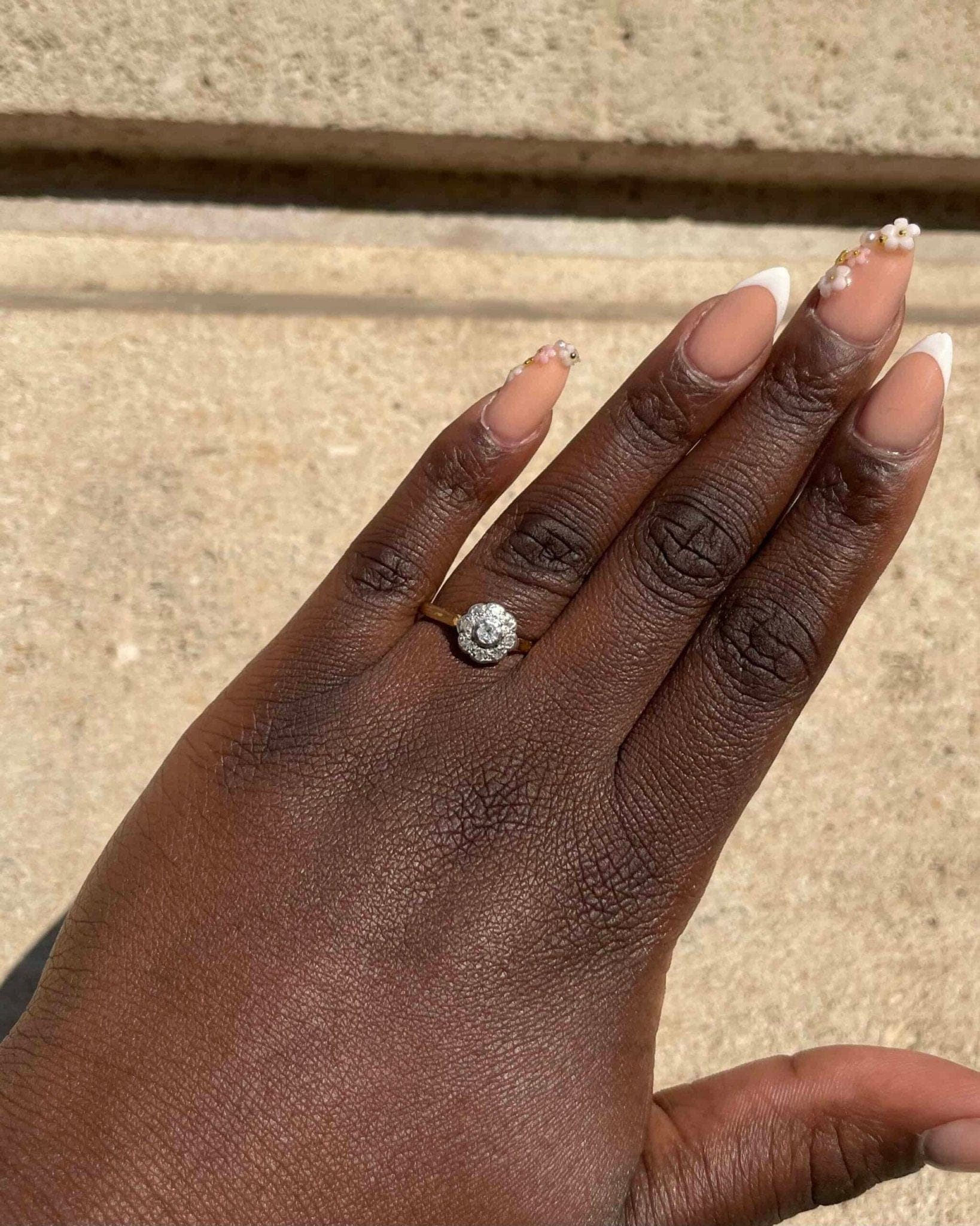 Bague Marguerite Art - Déco Diamants "Susan" - Elliade Paris