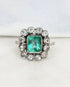 Bague Marguerite Art Déco Emeraude 2 carats & Diamants "Bertille" - Elliade Paris