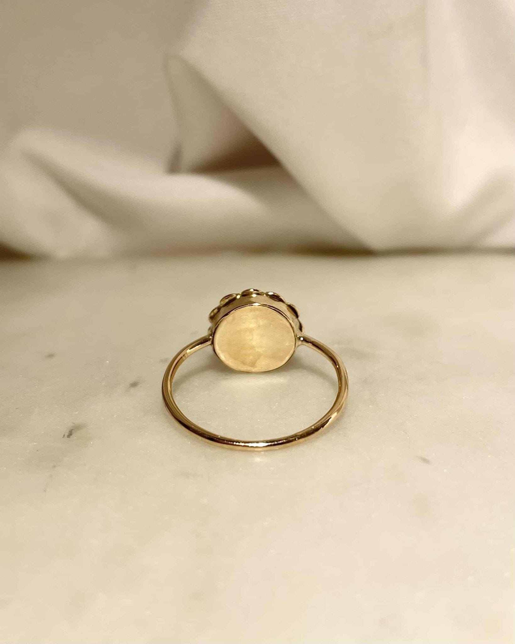 Bague Marguerite Diamant 0.10 carat & Perles "Edina" - Elliade Paris