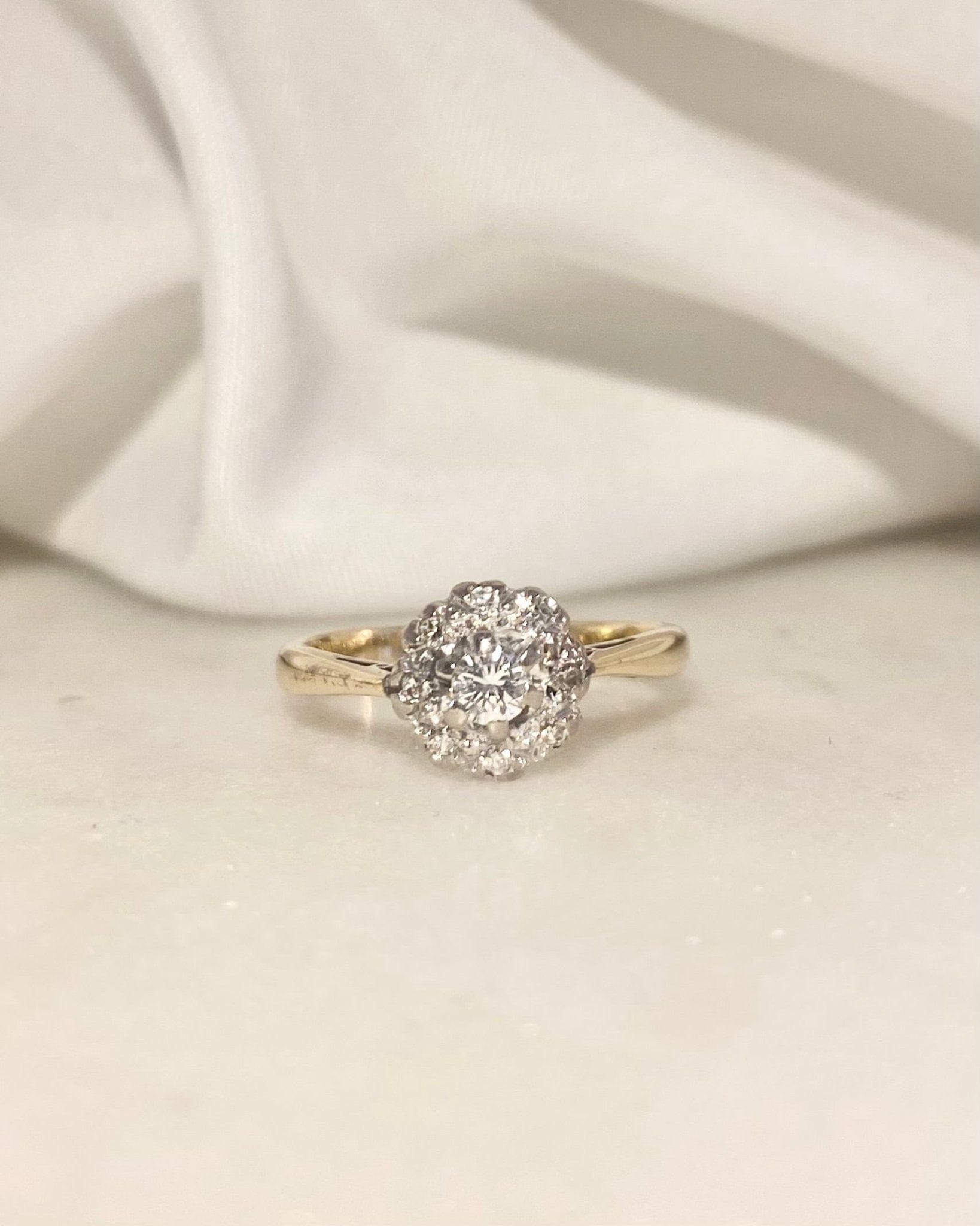 Bague Marguerite Diamants 0.16 carat "Zélie" - Elliade Paris